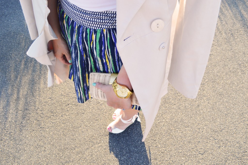 Visions of Vogue - Espadrilles, Skirt, and a Trenchcoat 2