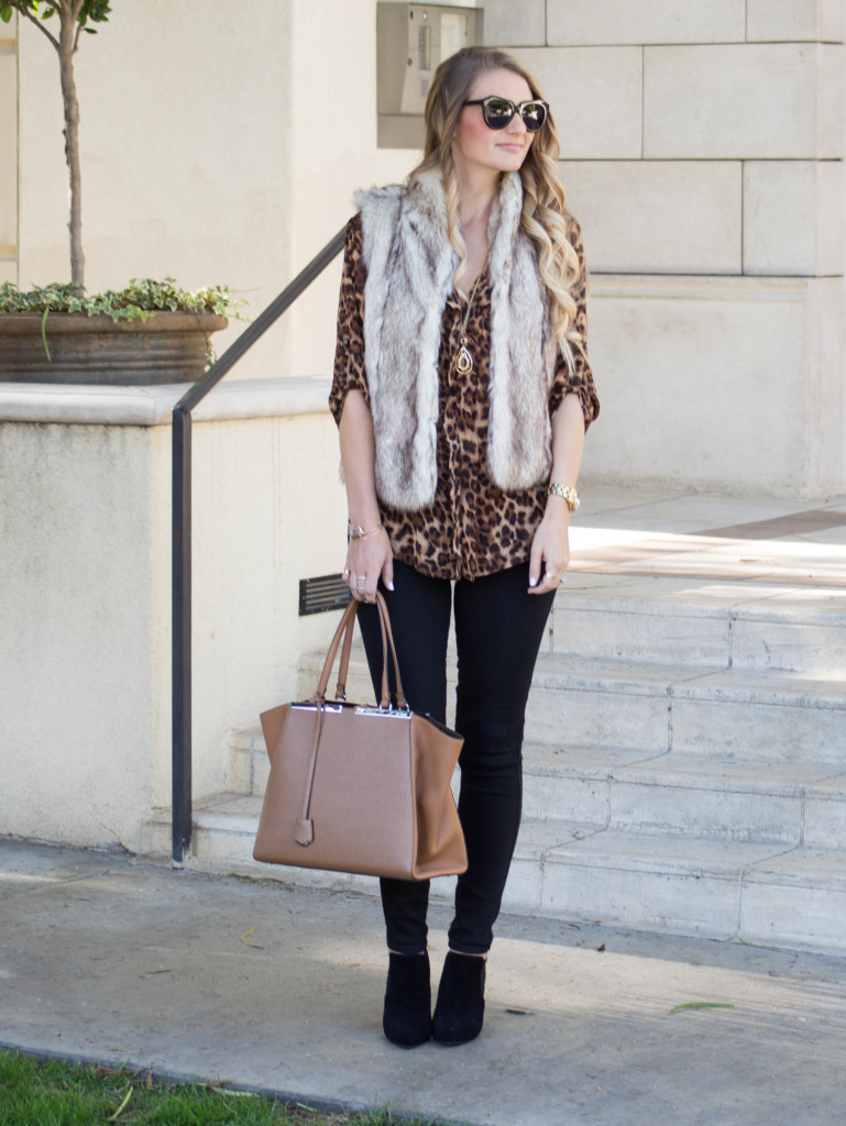 Visions of Vogue - Faux Fur Vest & Leopard 2