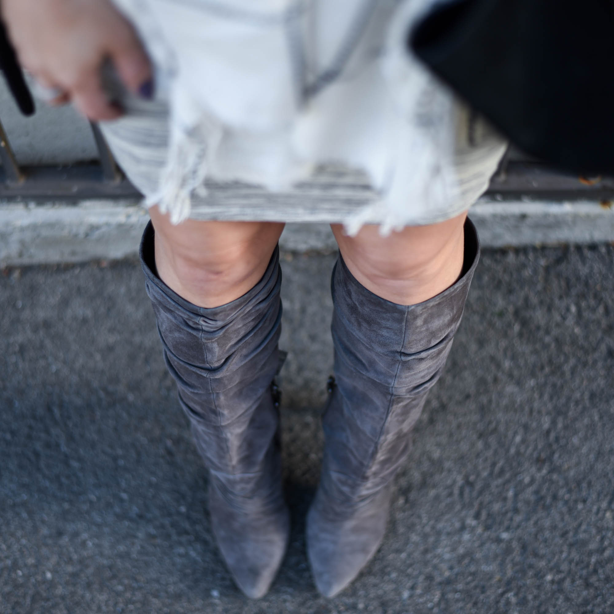 grey suede boots 