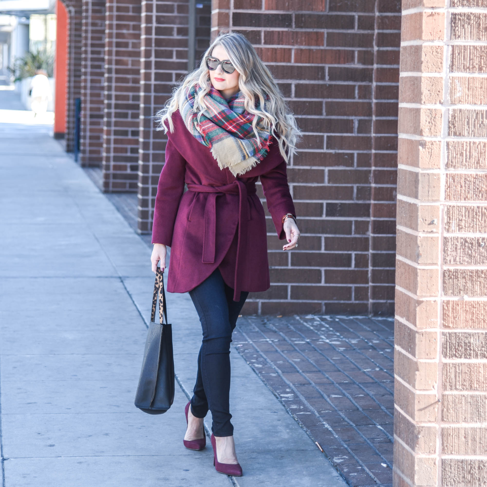 wine colored jacket wool