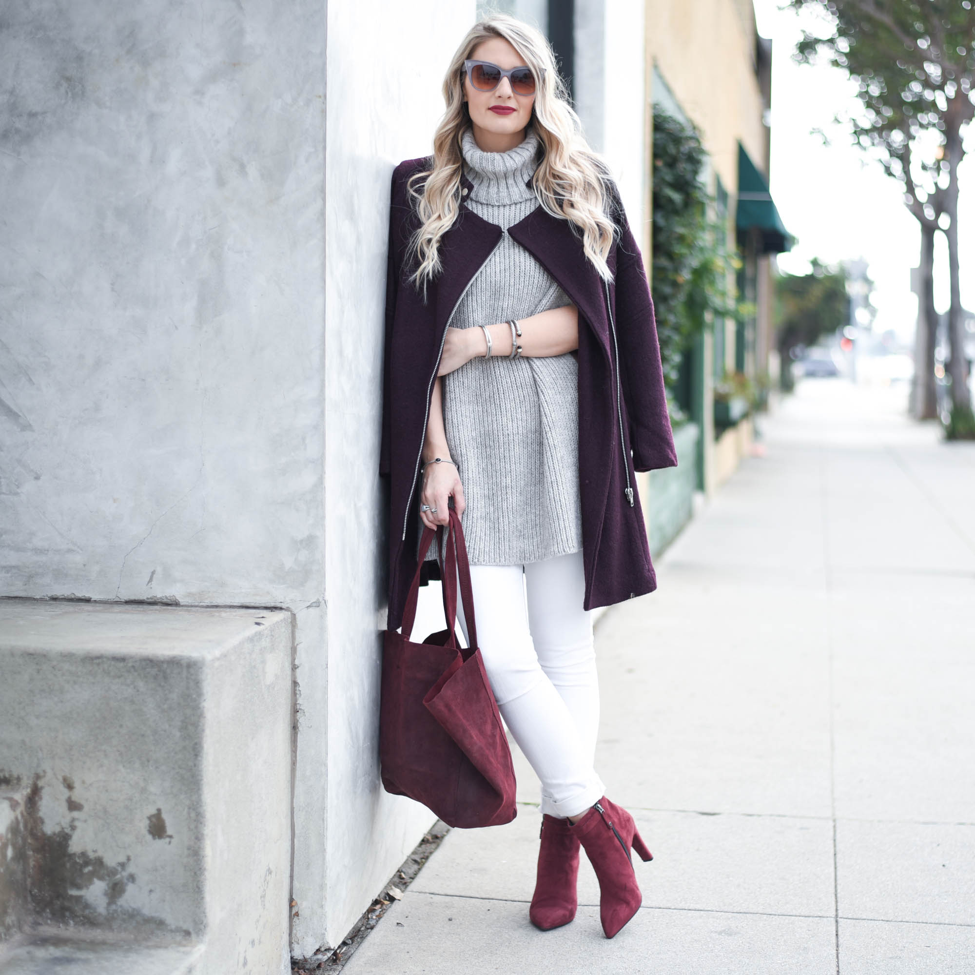 burgundy suede pointed toe booties