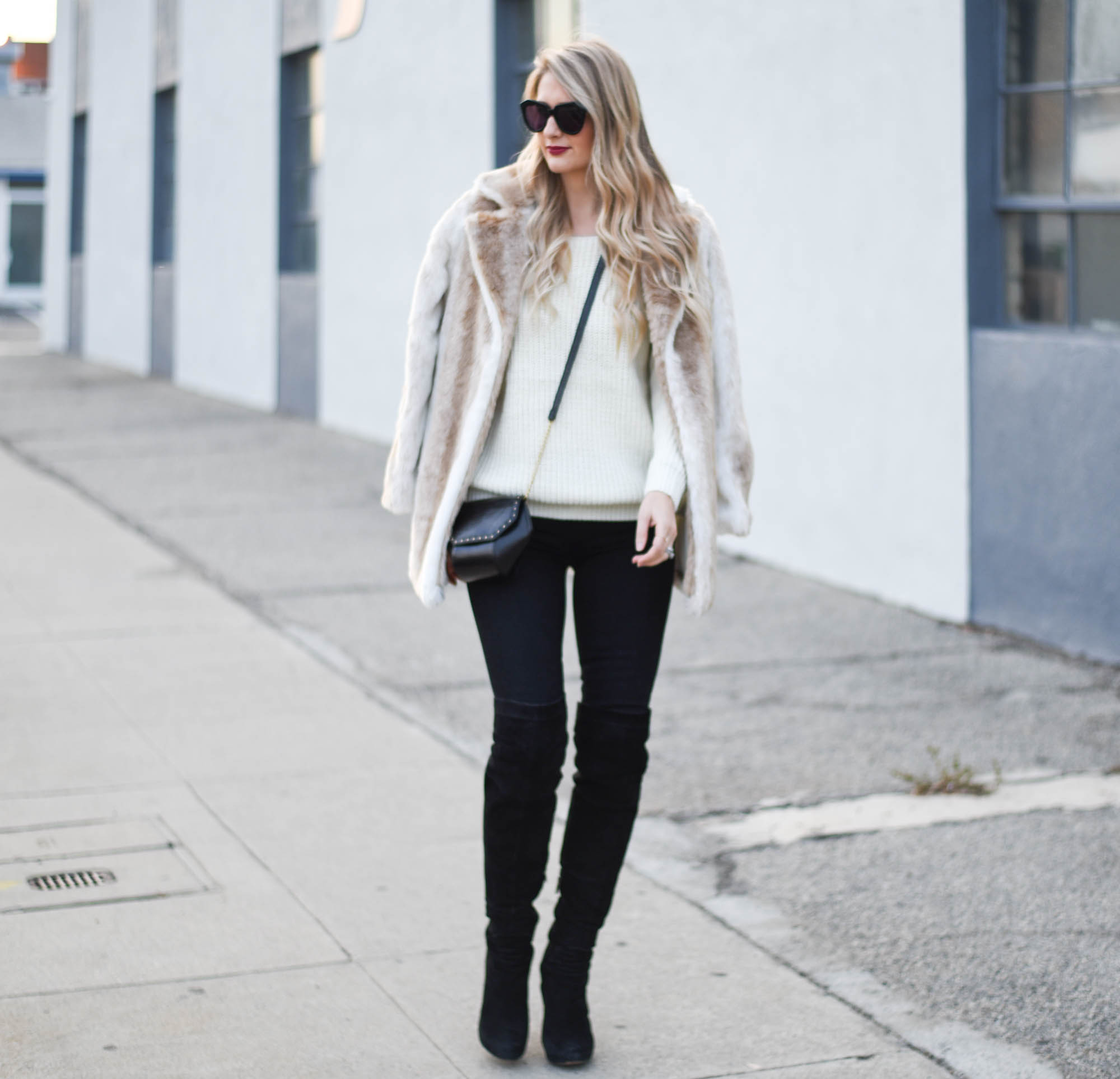 black over the knee boots 