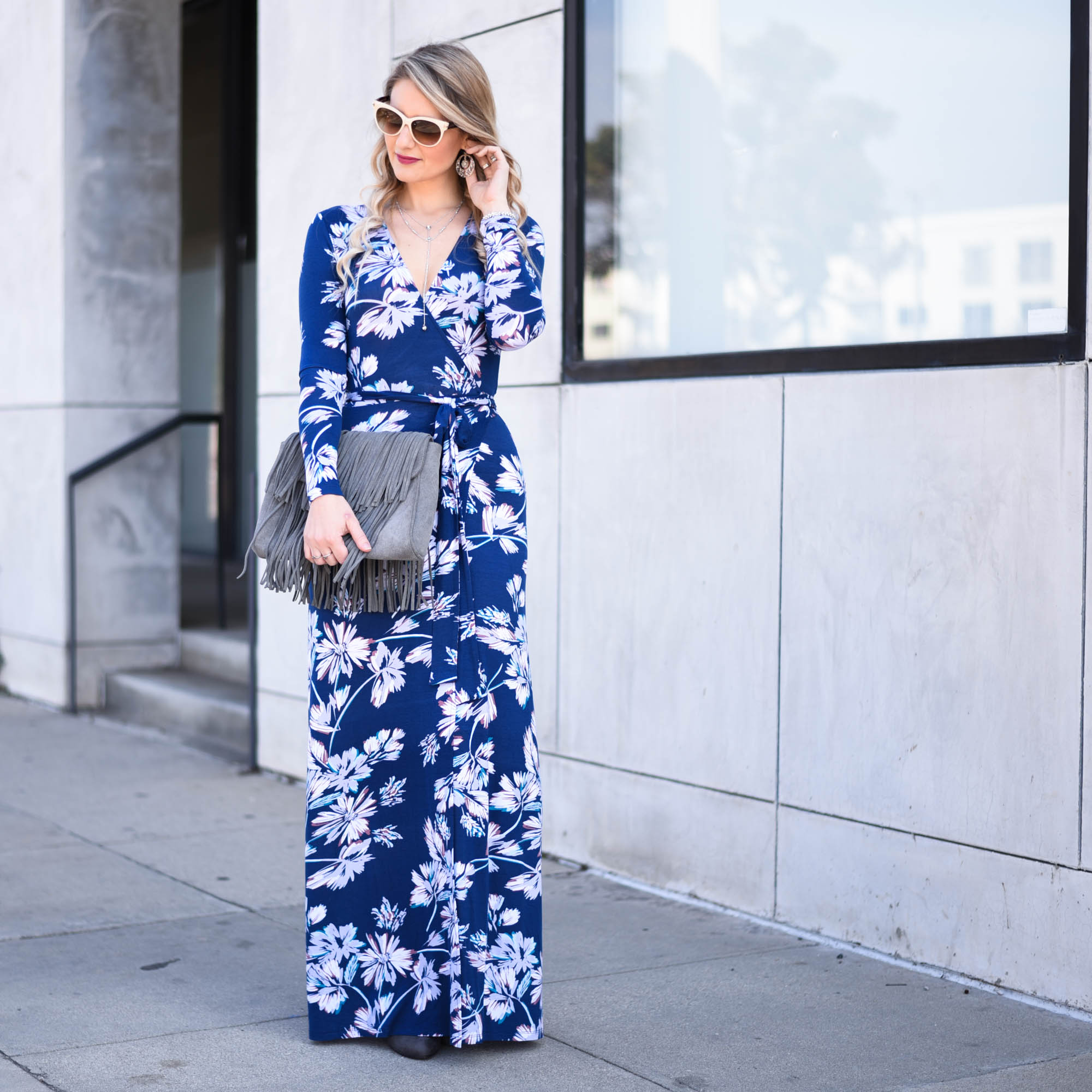 how to look tall in a maxi 