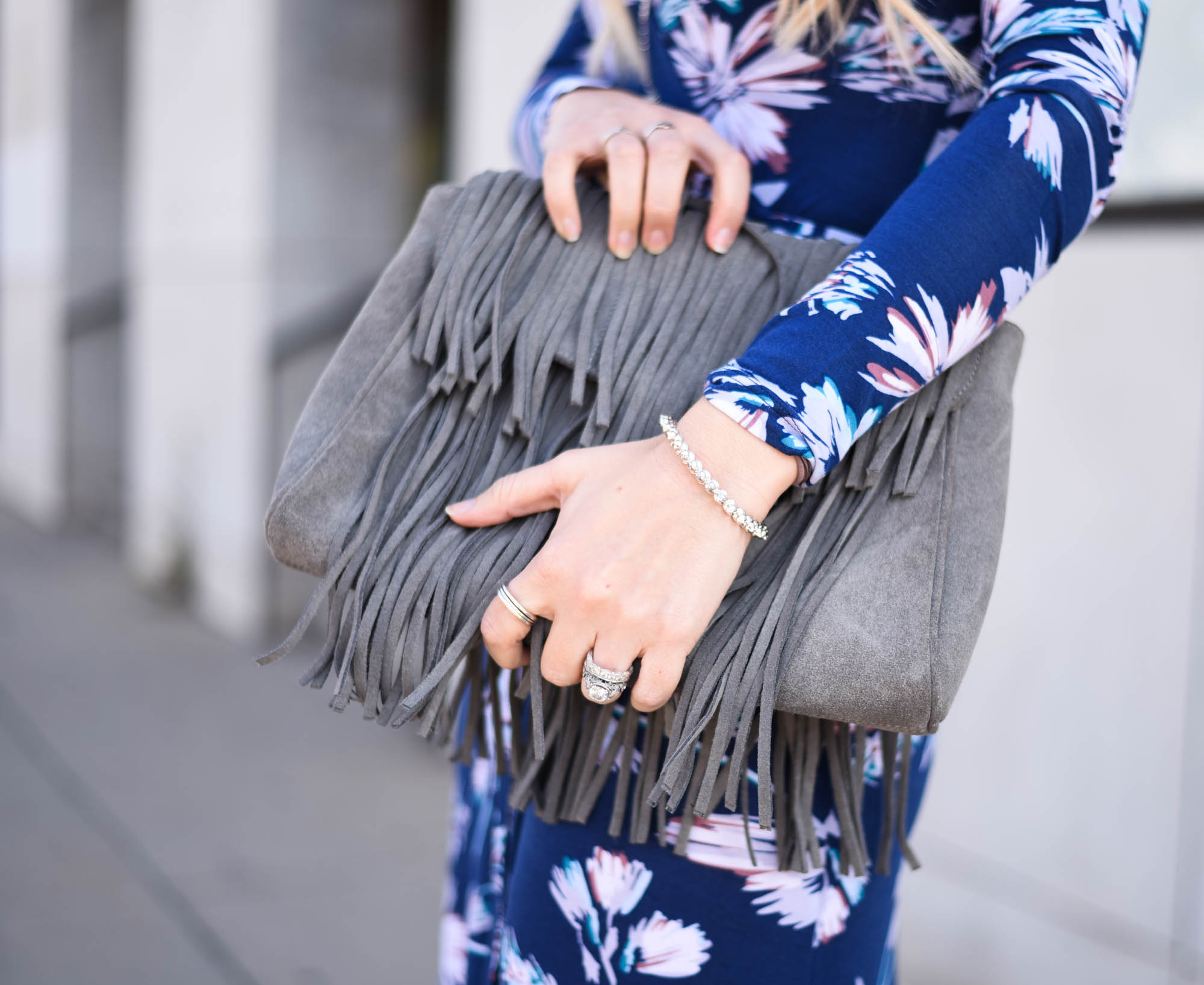 perfect fringe suede clutch 