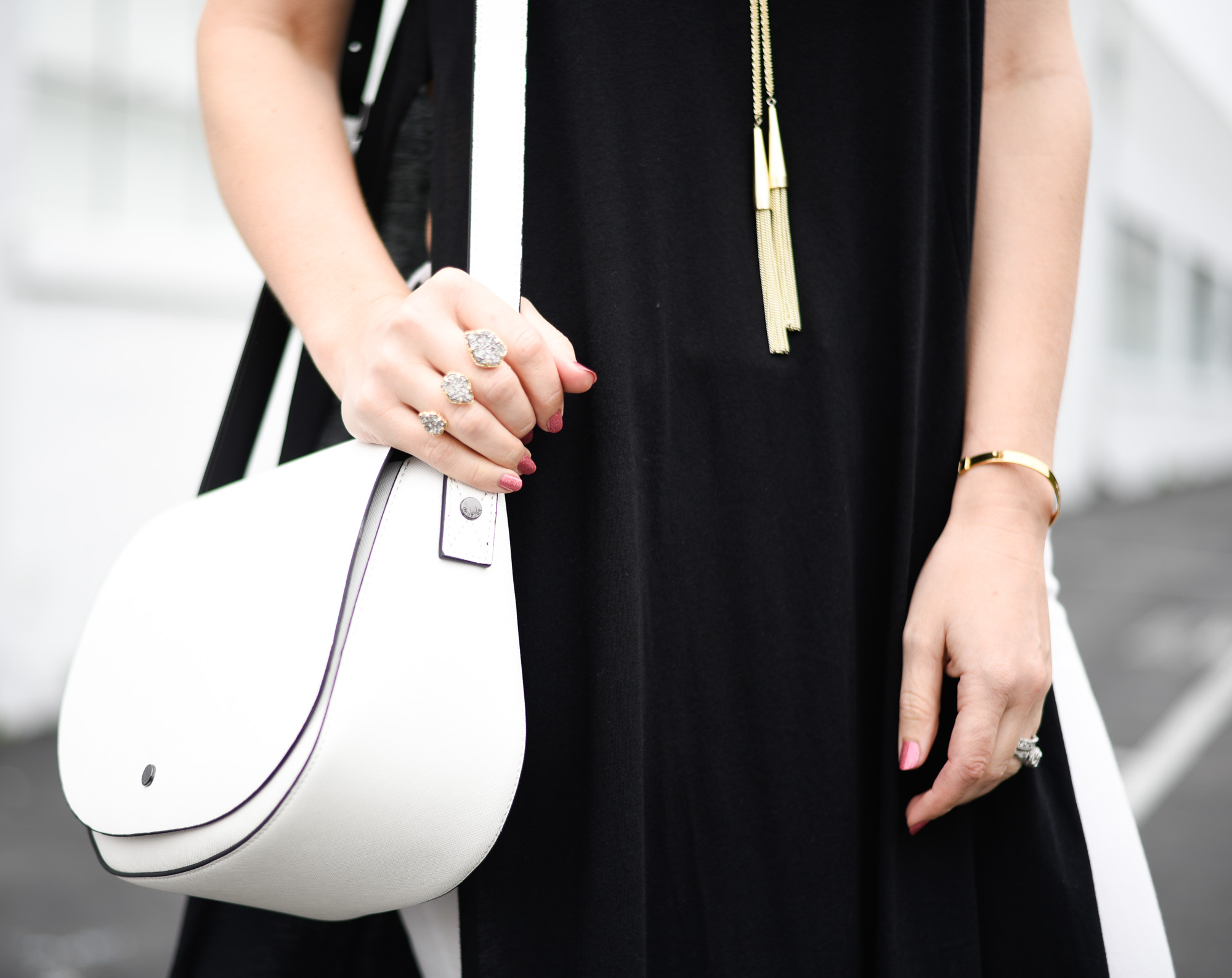 Gold and silver two finger ring 