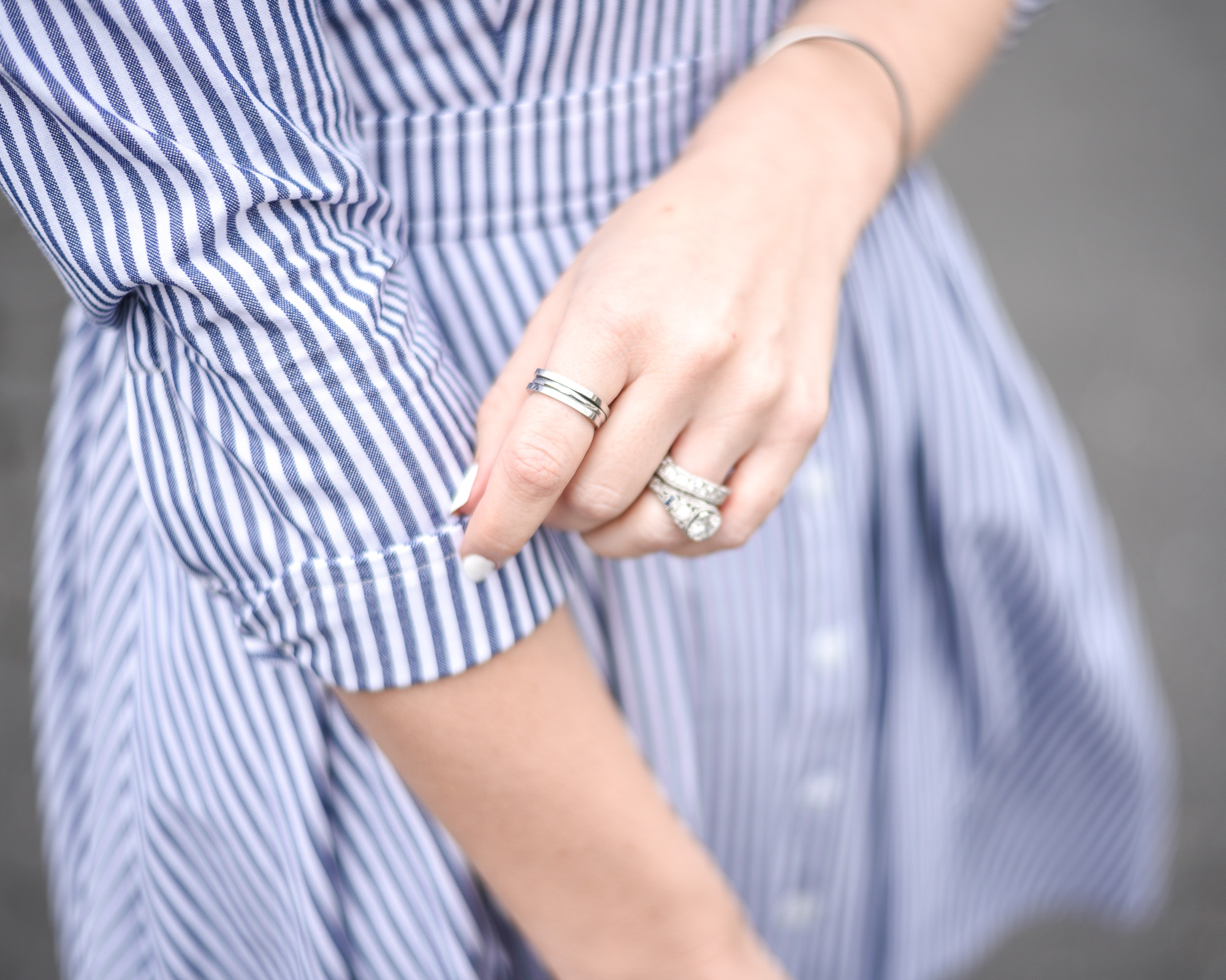 Visions of Vogue ring stack and wedding ring. 