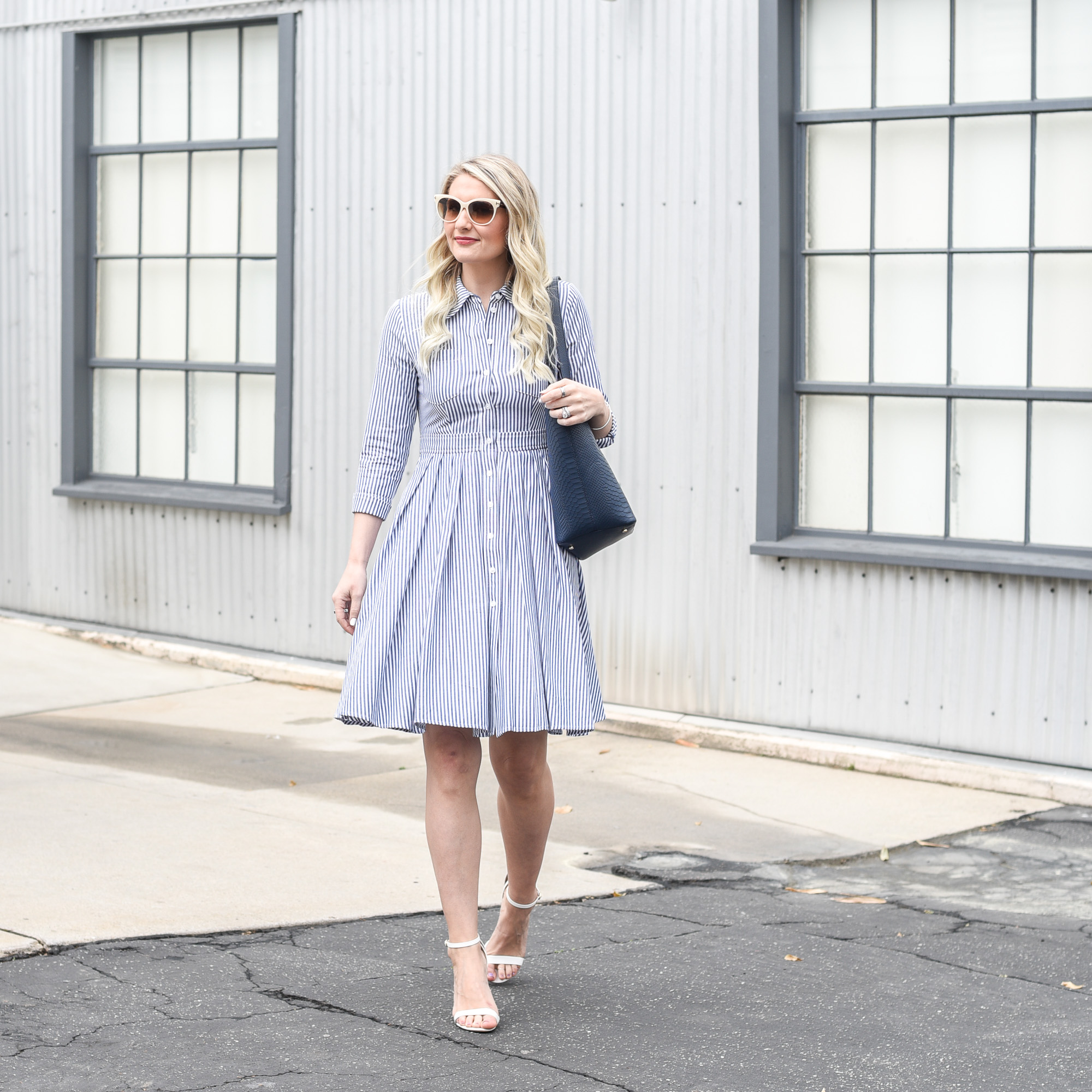 Jenna Colgrove wearing a dress that is perfect for a picnic. 