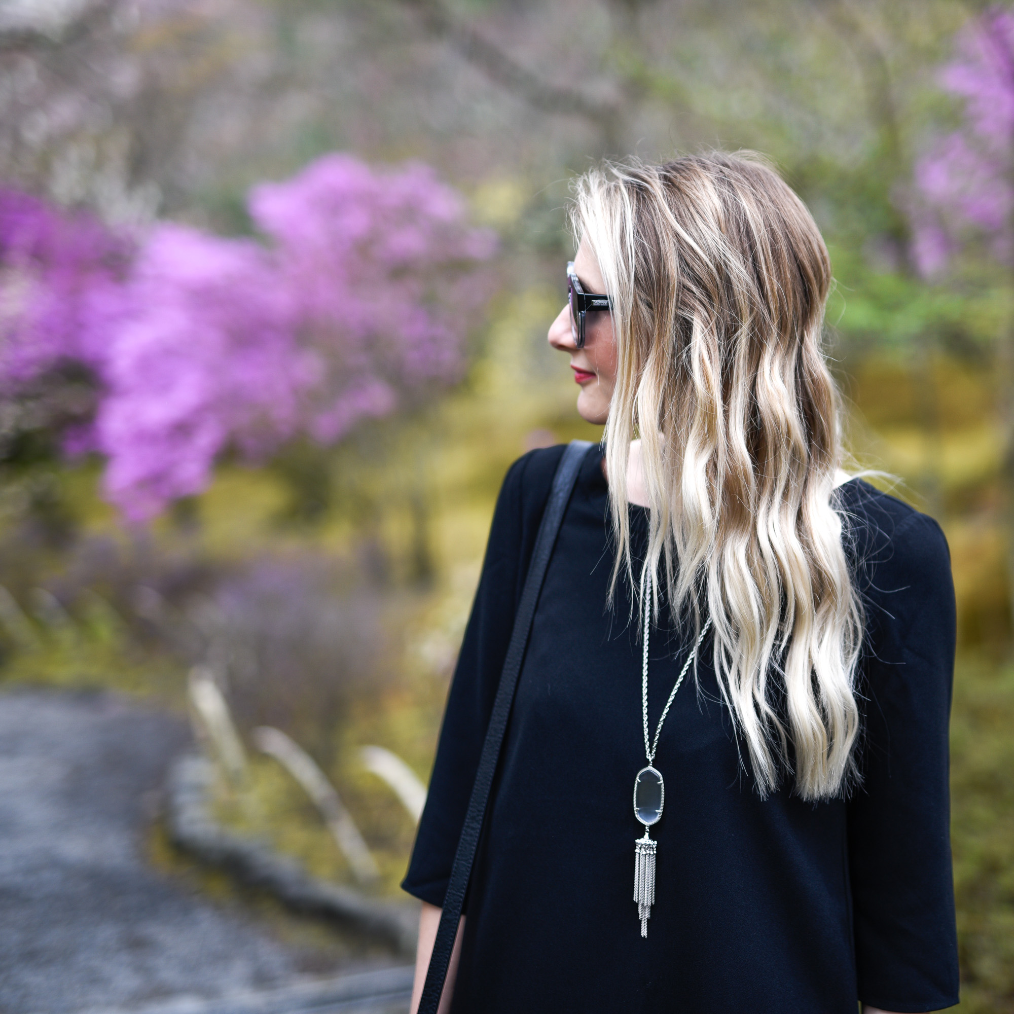 The little black dress for every occasion and a fabulous tassel necklace. 