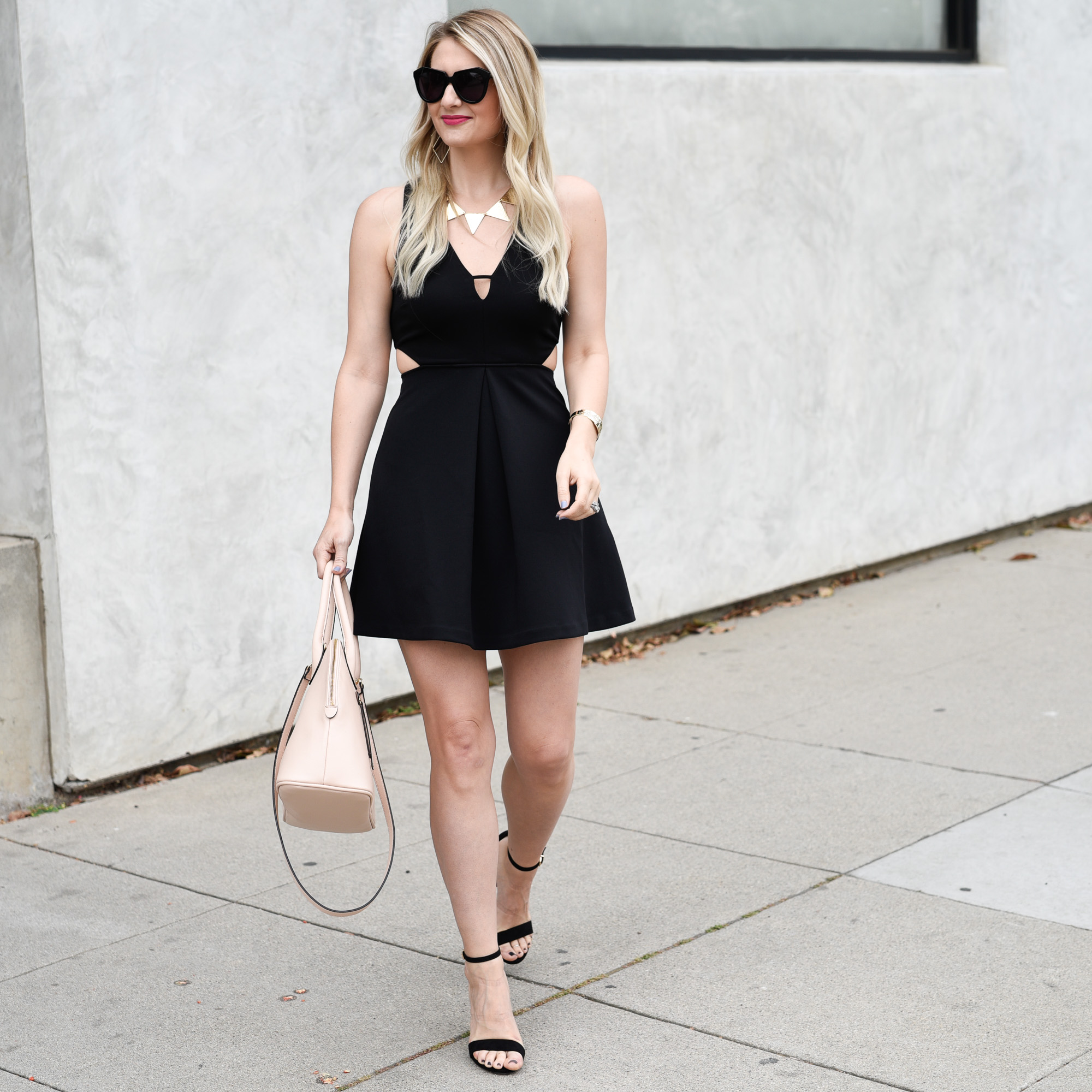 Fit and flare black outfit to flatter all figures 