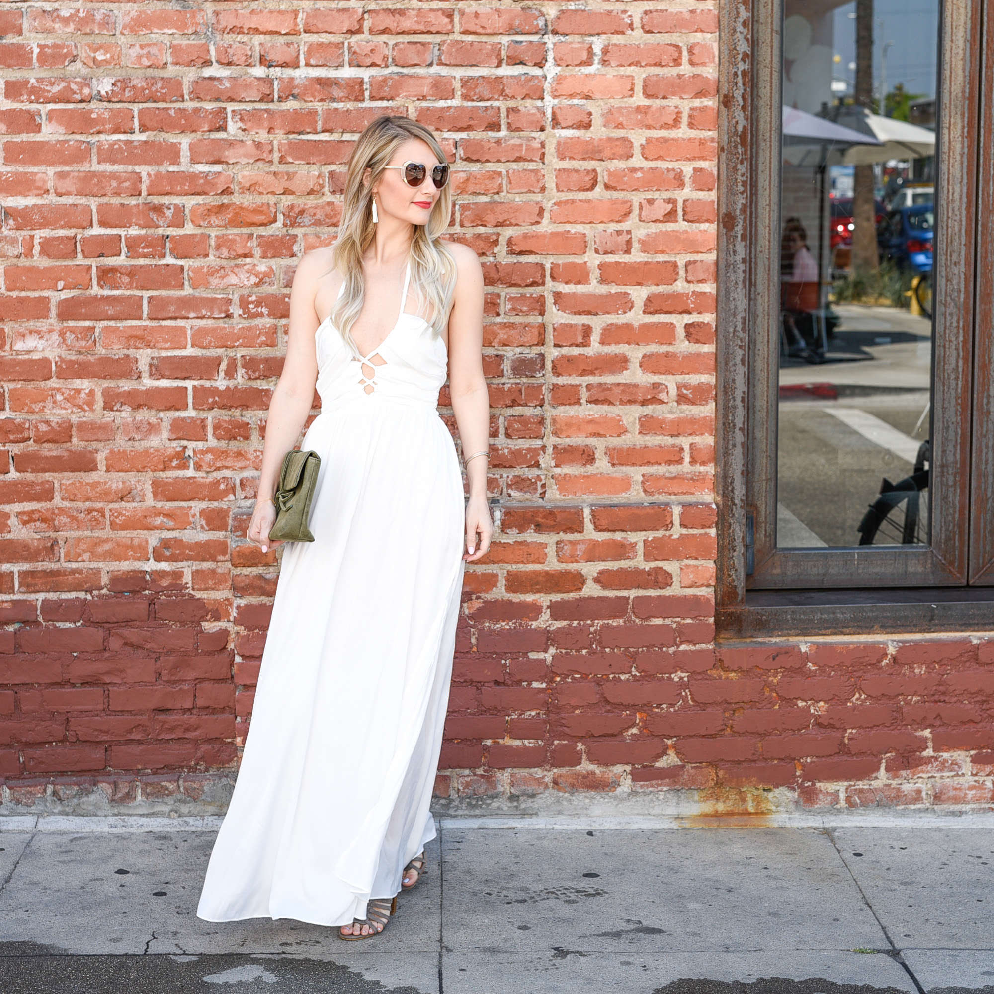 Brick wall on Abbot Kinney in Venice Beach. 