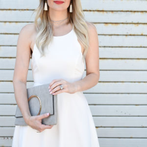 White tassel earrings