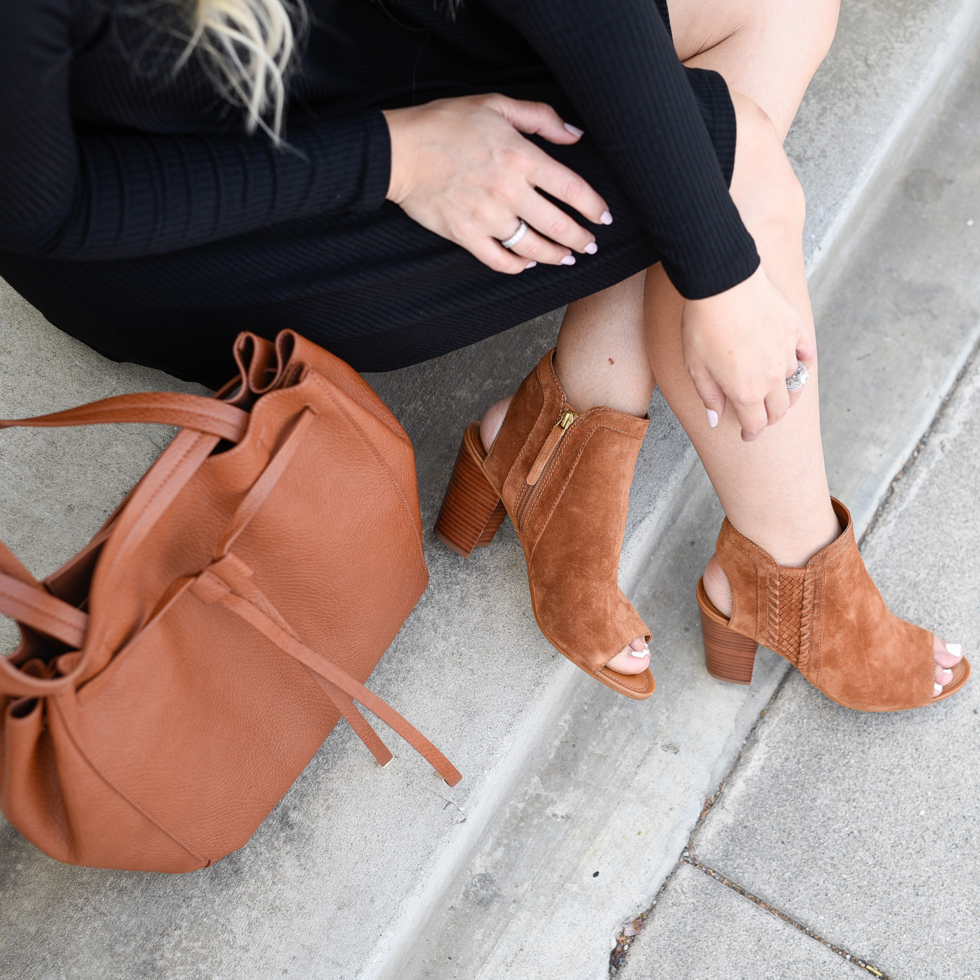Cutest braided peep toe booties for fall! 3 colors available!