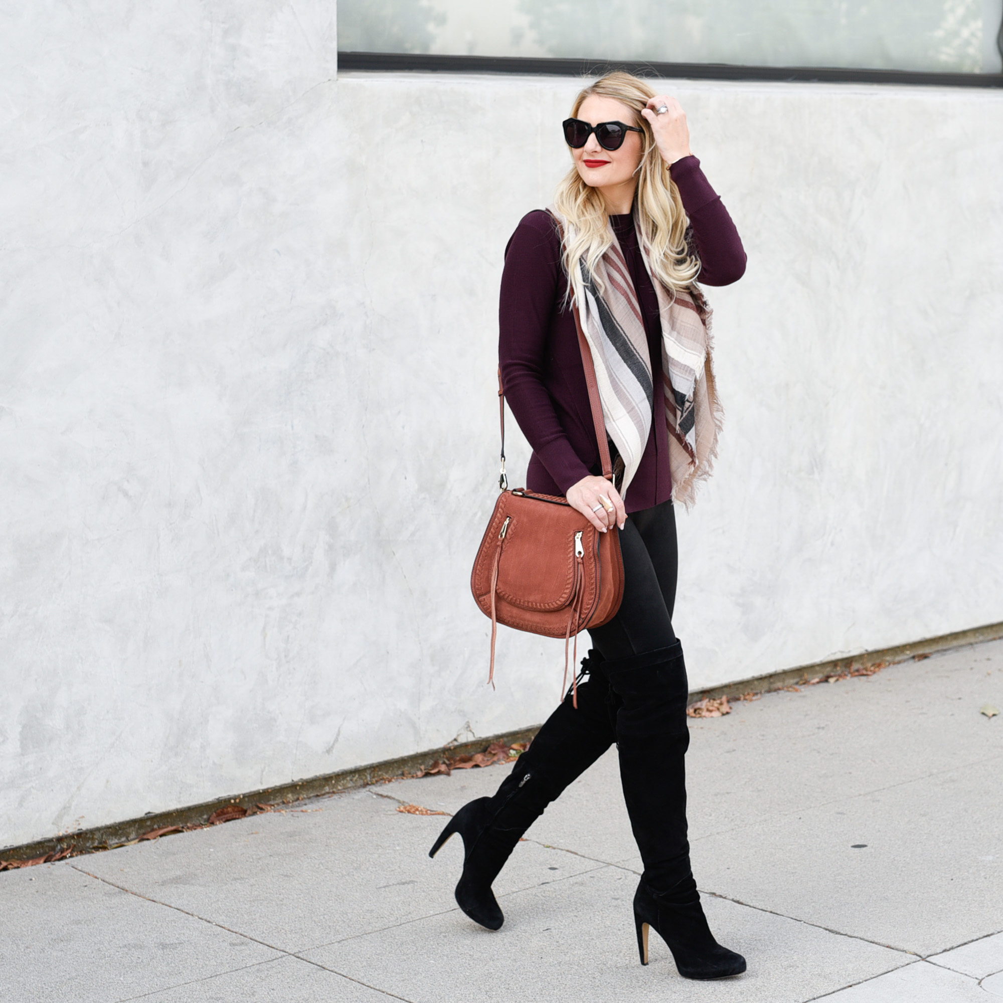 The best black over the knee boots (so slimming)! 