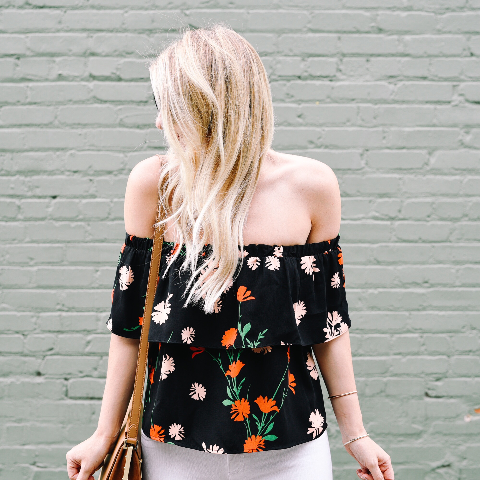 Off the shoulder floral top! Love this flirty piece! 