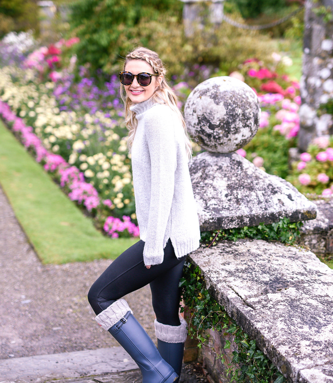 Jenna Colgrove exploring the secret garden at Dromoland Castle in Ireland. 