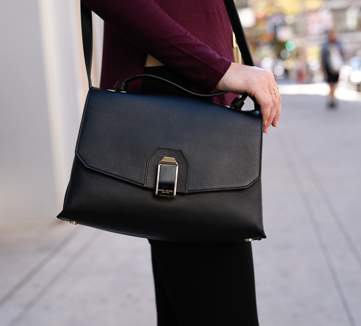 The perfect structured black bag for work. 