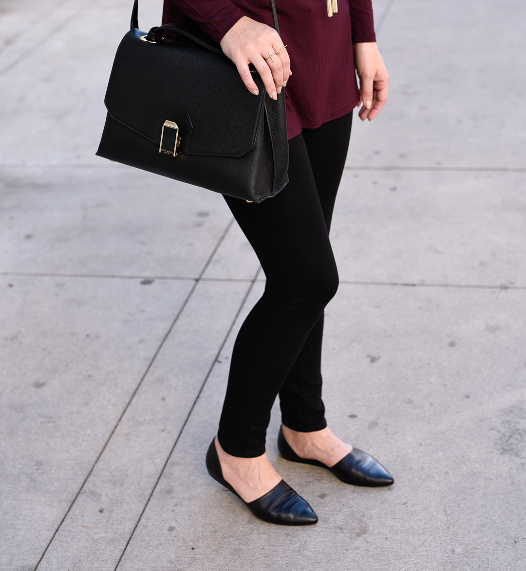 Black D'Orsay Flats by BC Footwear. 