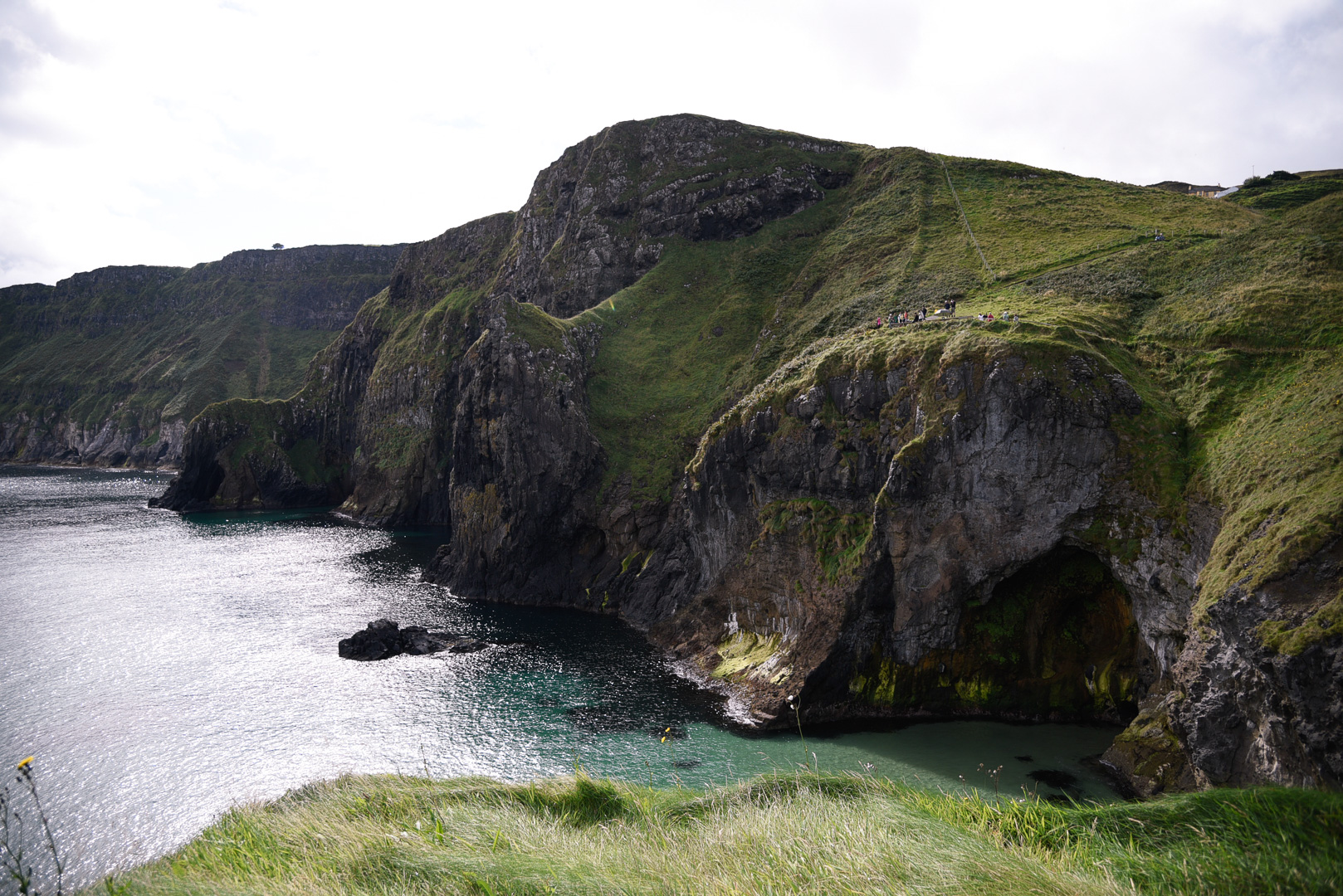 Cliffs in Northern Ireland by Carrick-A-Rede Rope Bridge. 