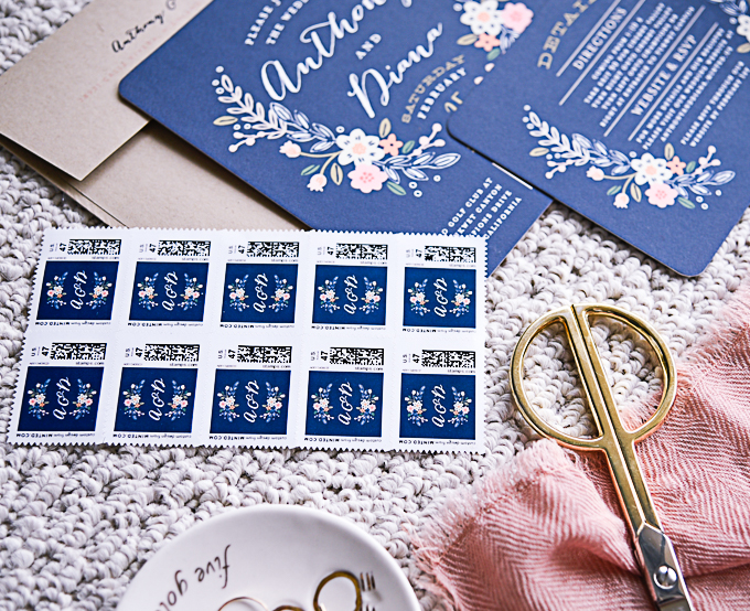 Personalized wedding stamps with the bride and groom's initials! 