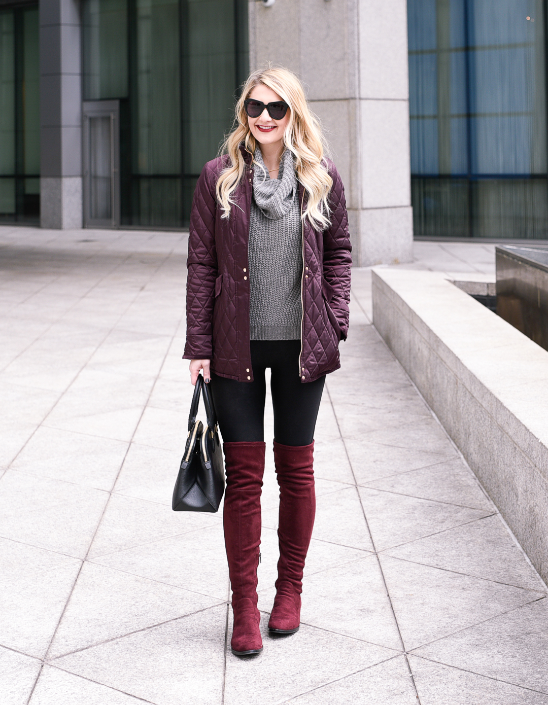 The perfect weekend outfit: quilted coat, 