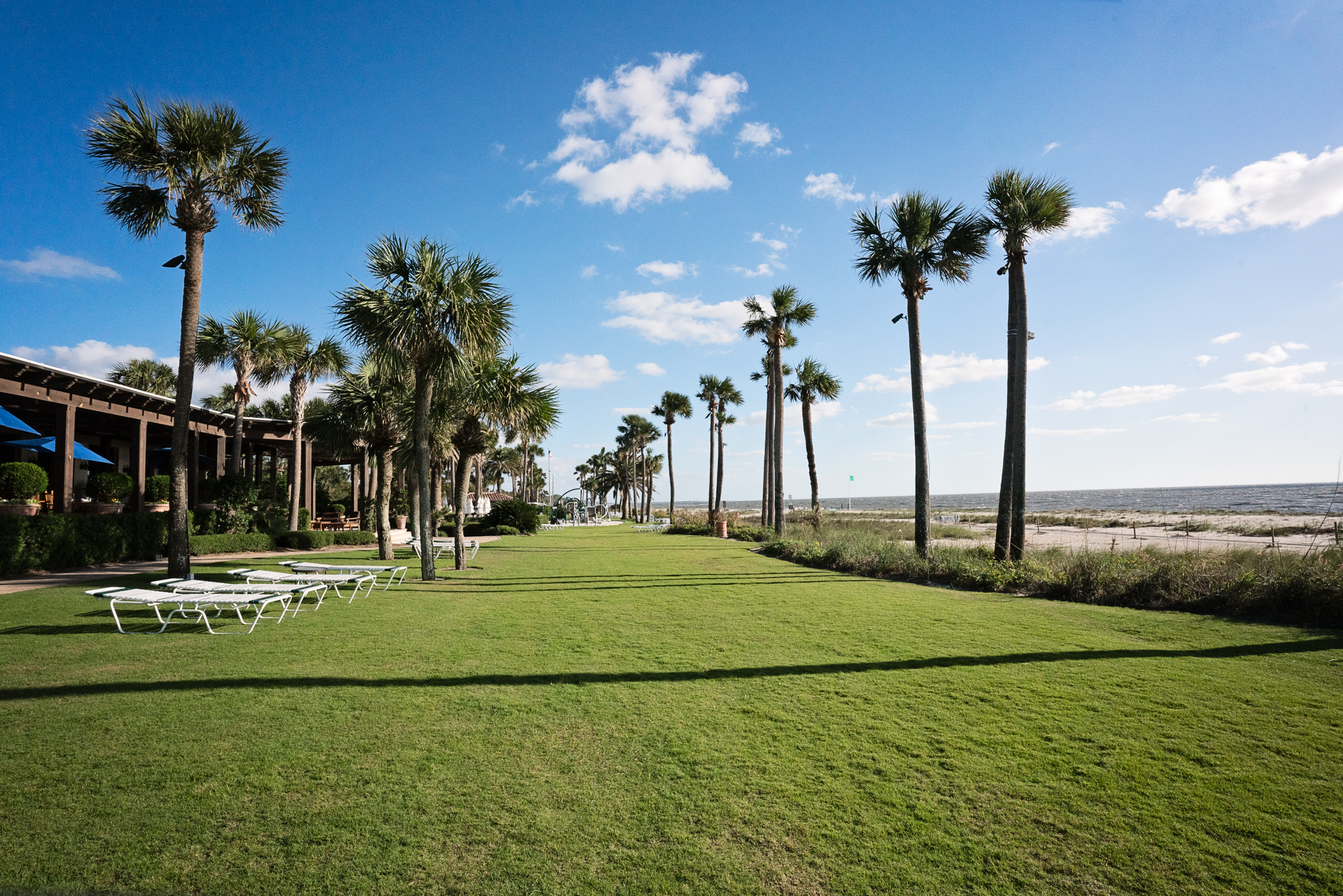 Beautiful grounds of The Cloister at Sea Island Georgia.