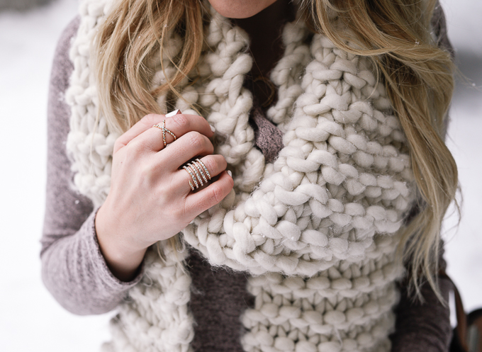 A gold coil ring makes the perfect statement for those winter sweaters! 