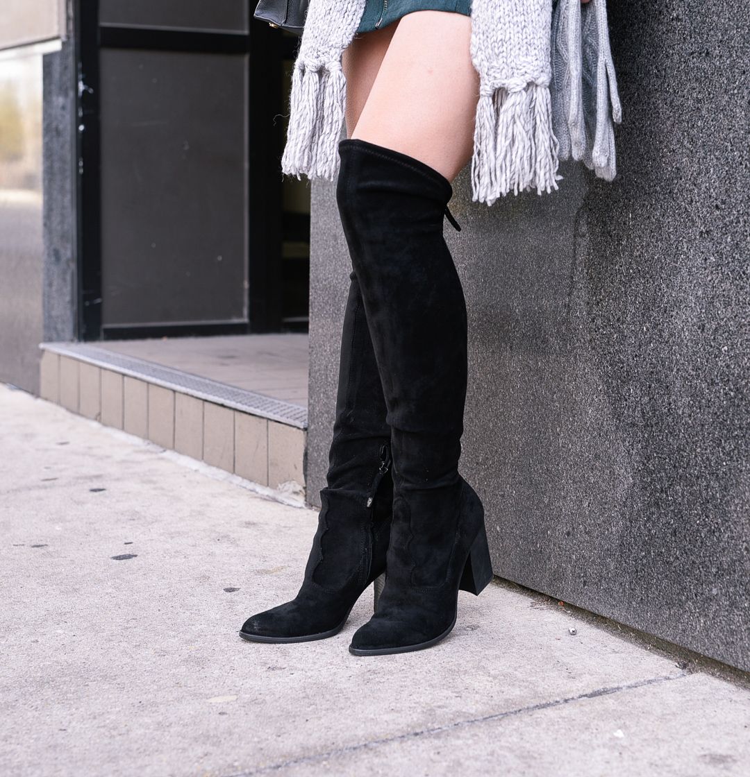 The best suede black over the knee boots.