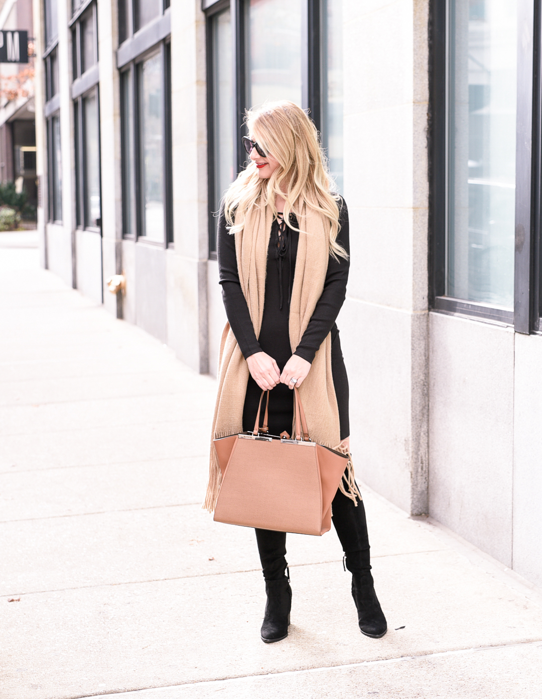 Fendi 3Jours bag in brown and the perfect LBD. 