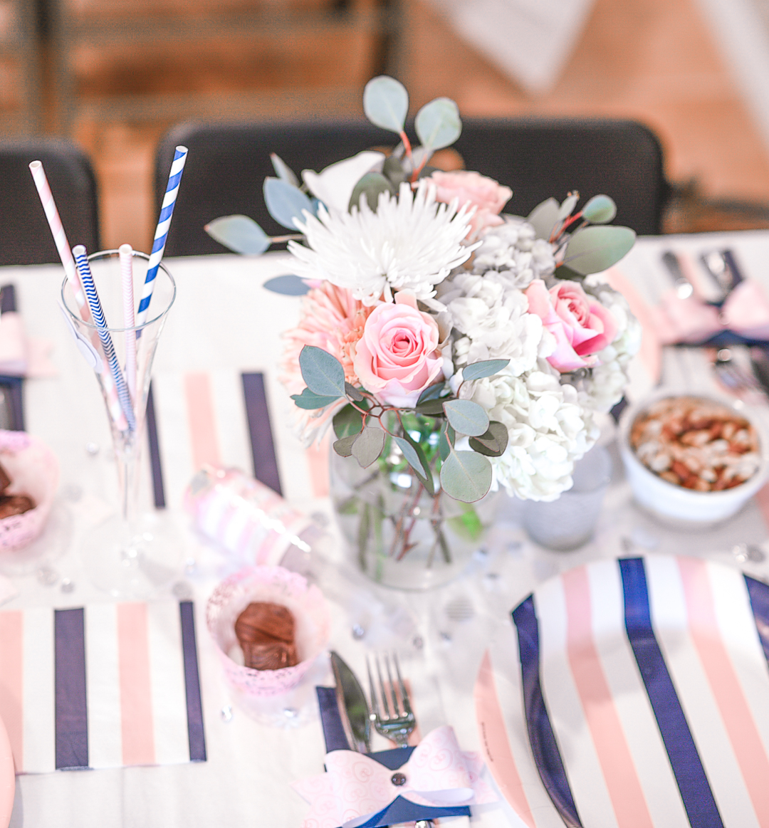 pink and navy wedding theme 