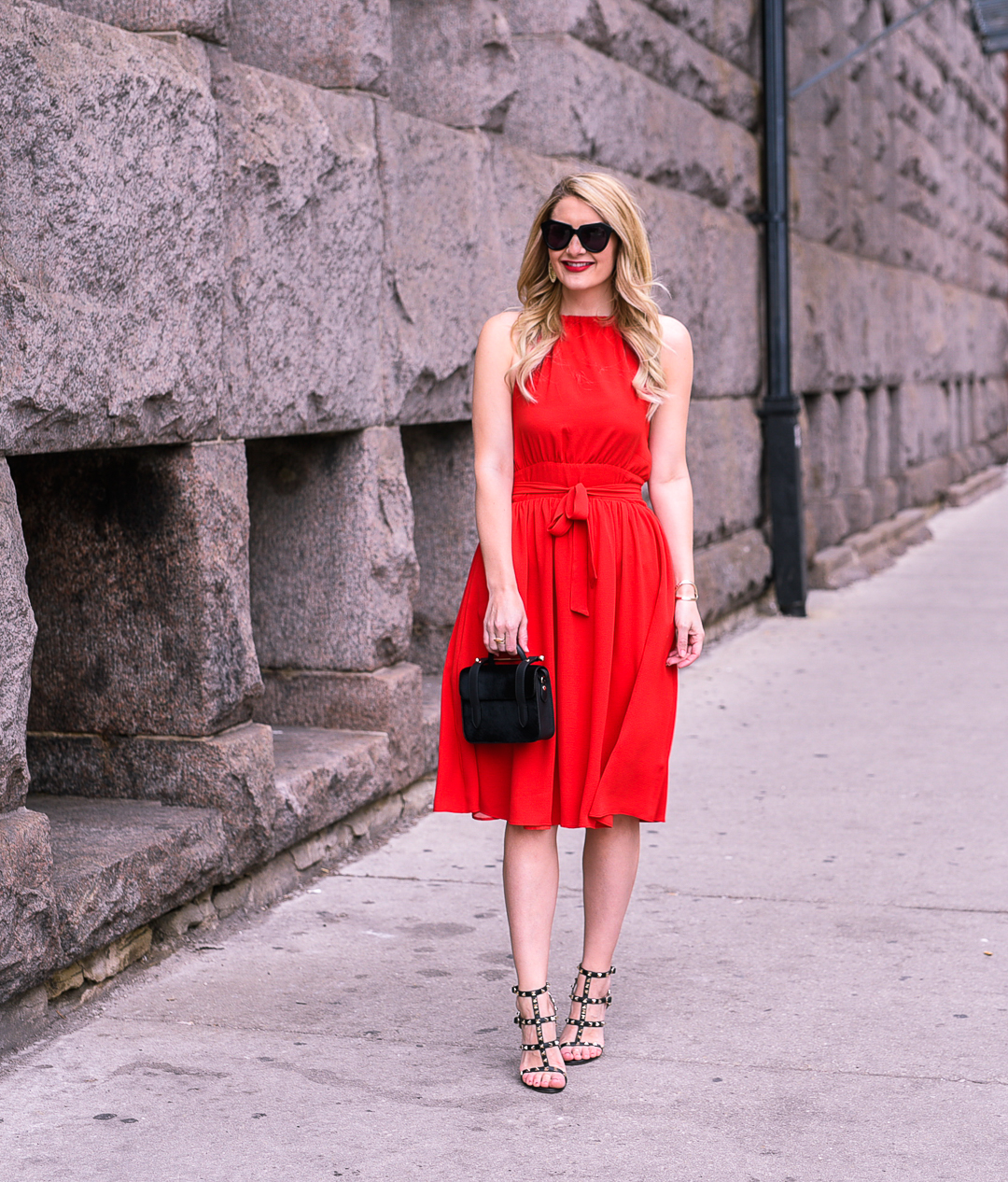 Red Valentine's Day dress. 