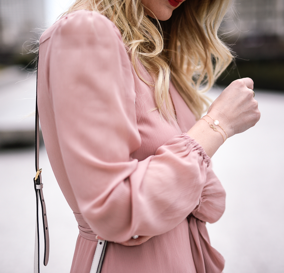 Dainty gold infinity bracelet. 