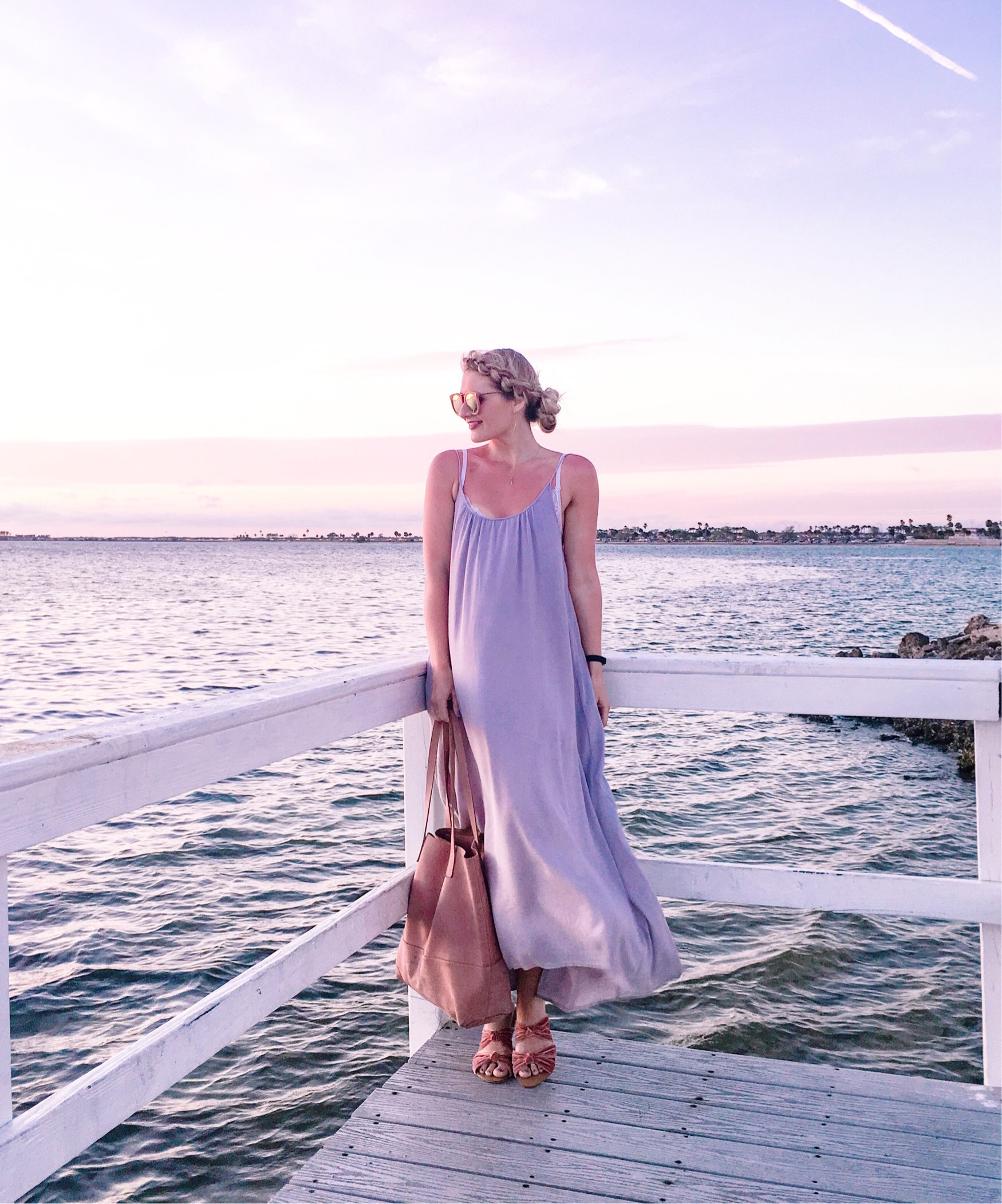 sunset in tampa florida maxi dress