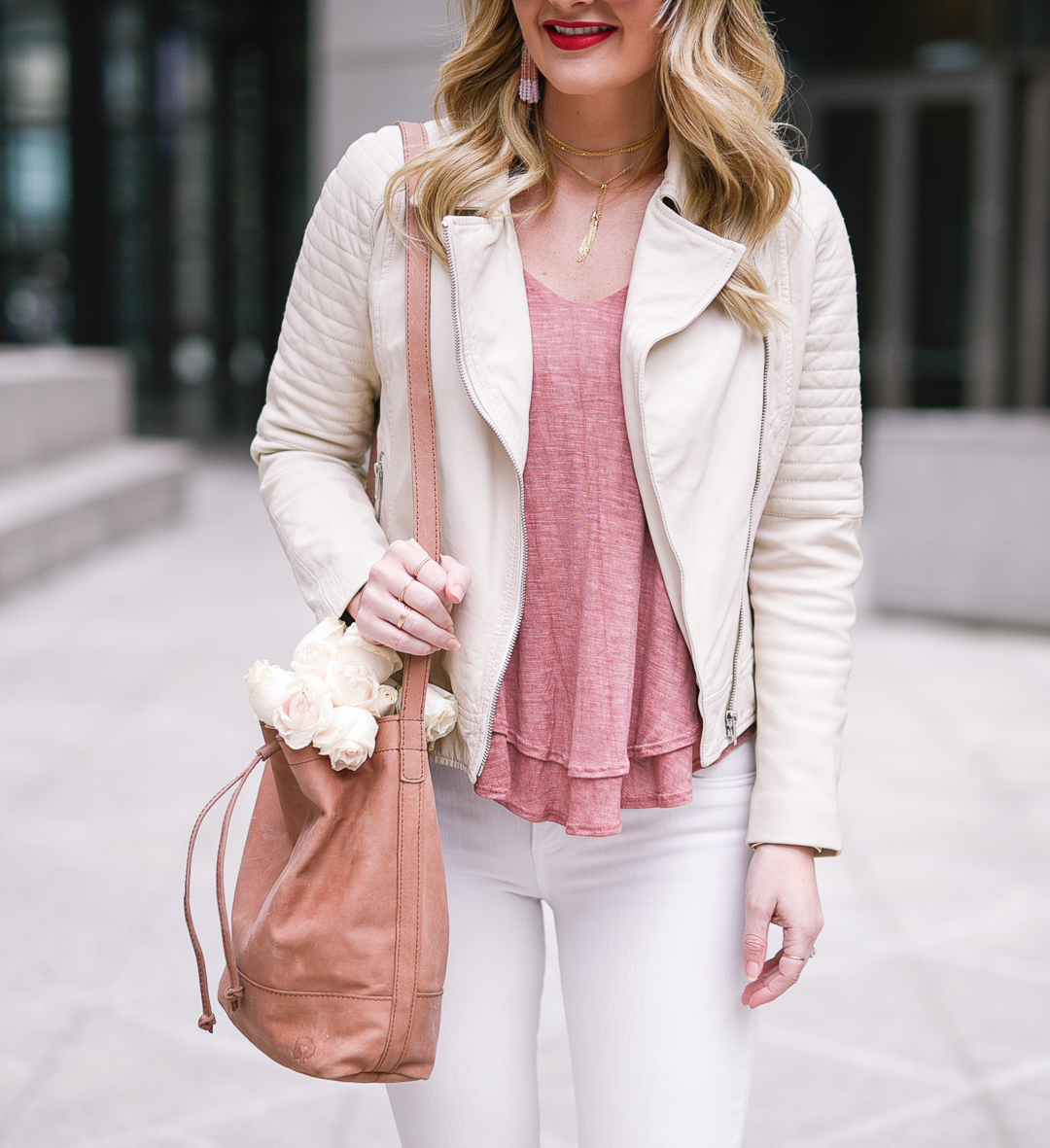 $29 layered tank top in coral blush pink by BP Nordstrom. 