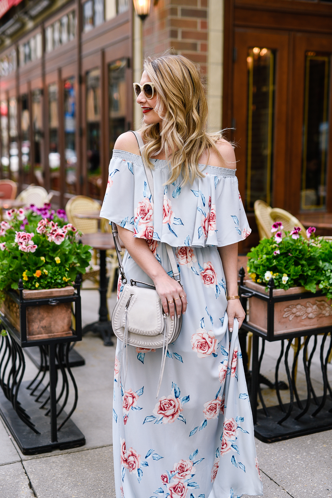 How to style a flower maxi dress
