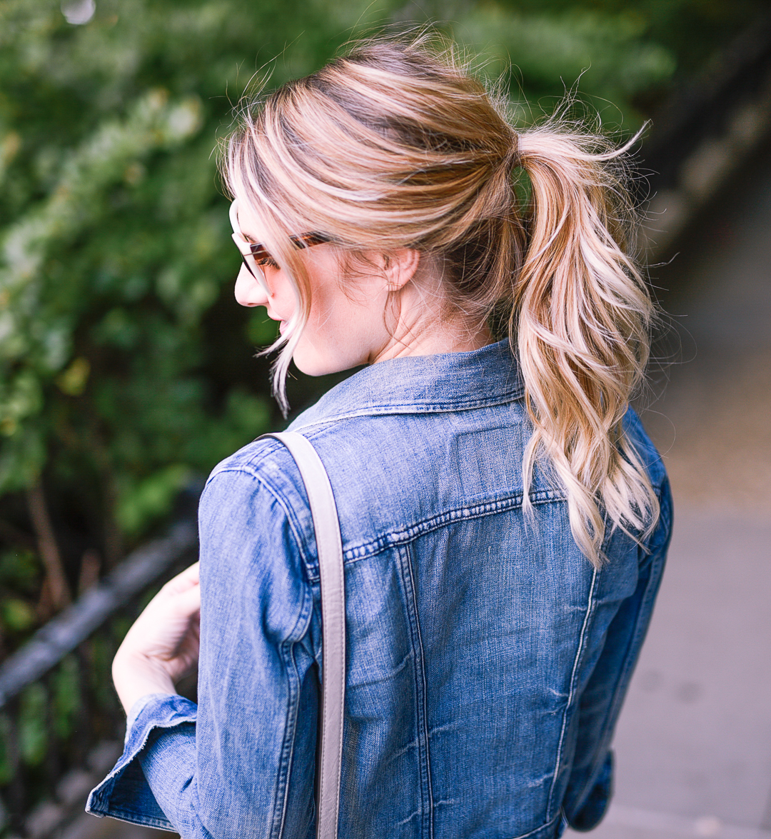 how to style a messy pony tail