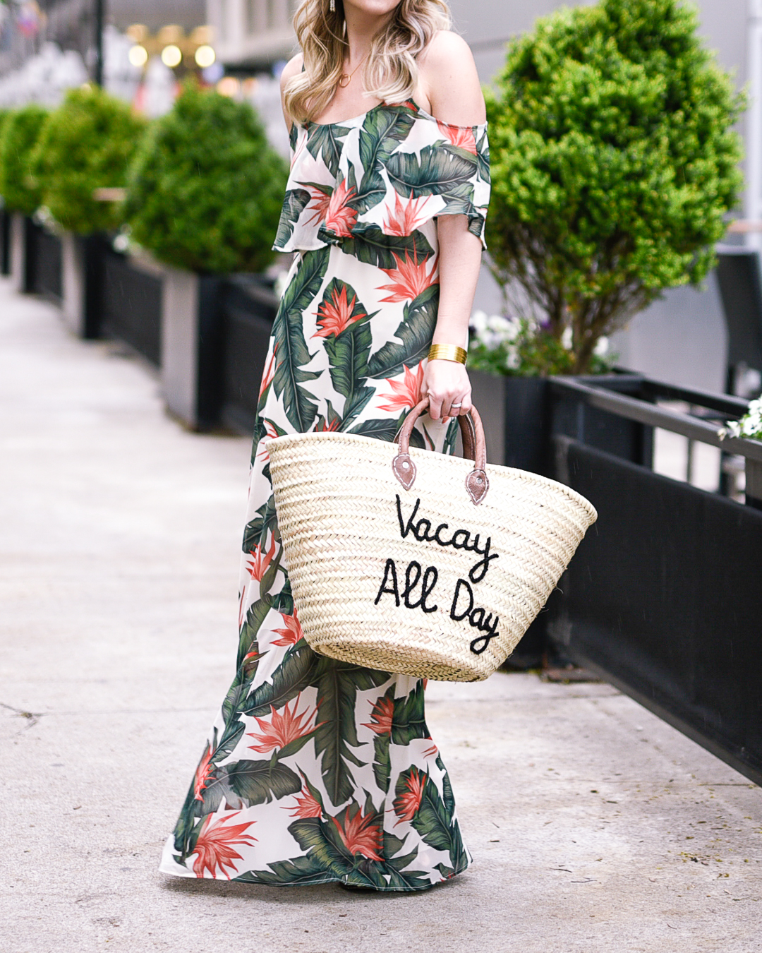 Palm print bridesmaid dress by Show me your mumu. 