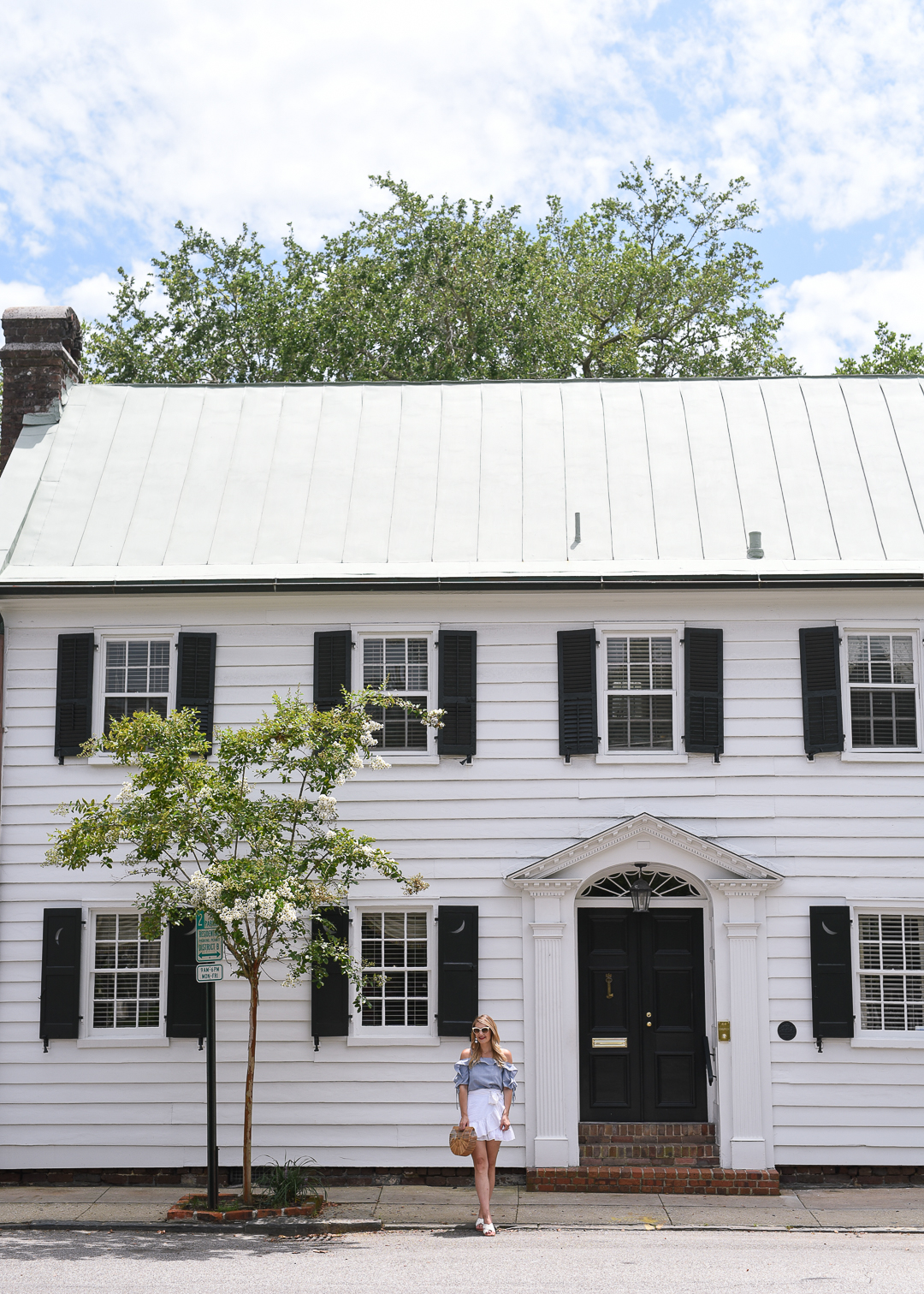 southern architecture with statement shutters