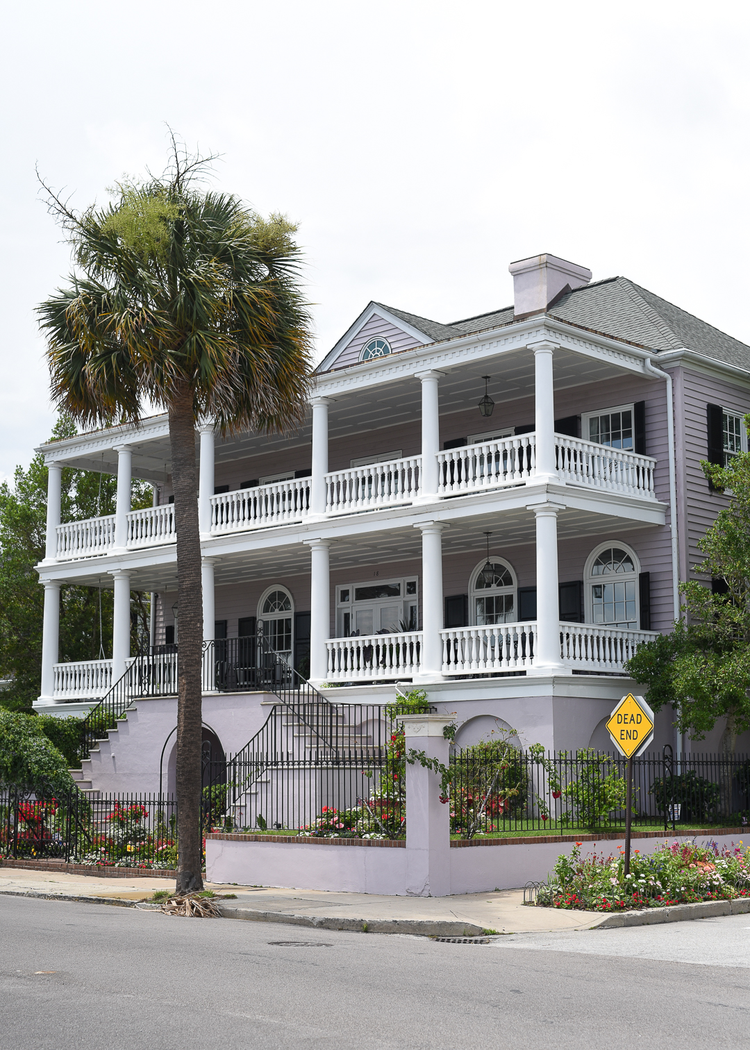 purple colored house in charleston