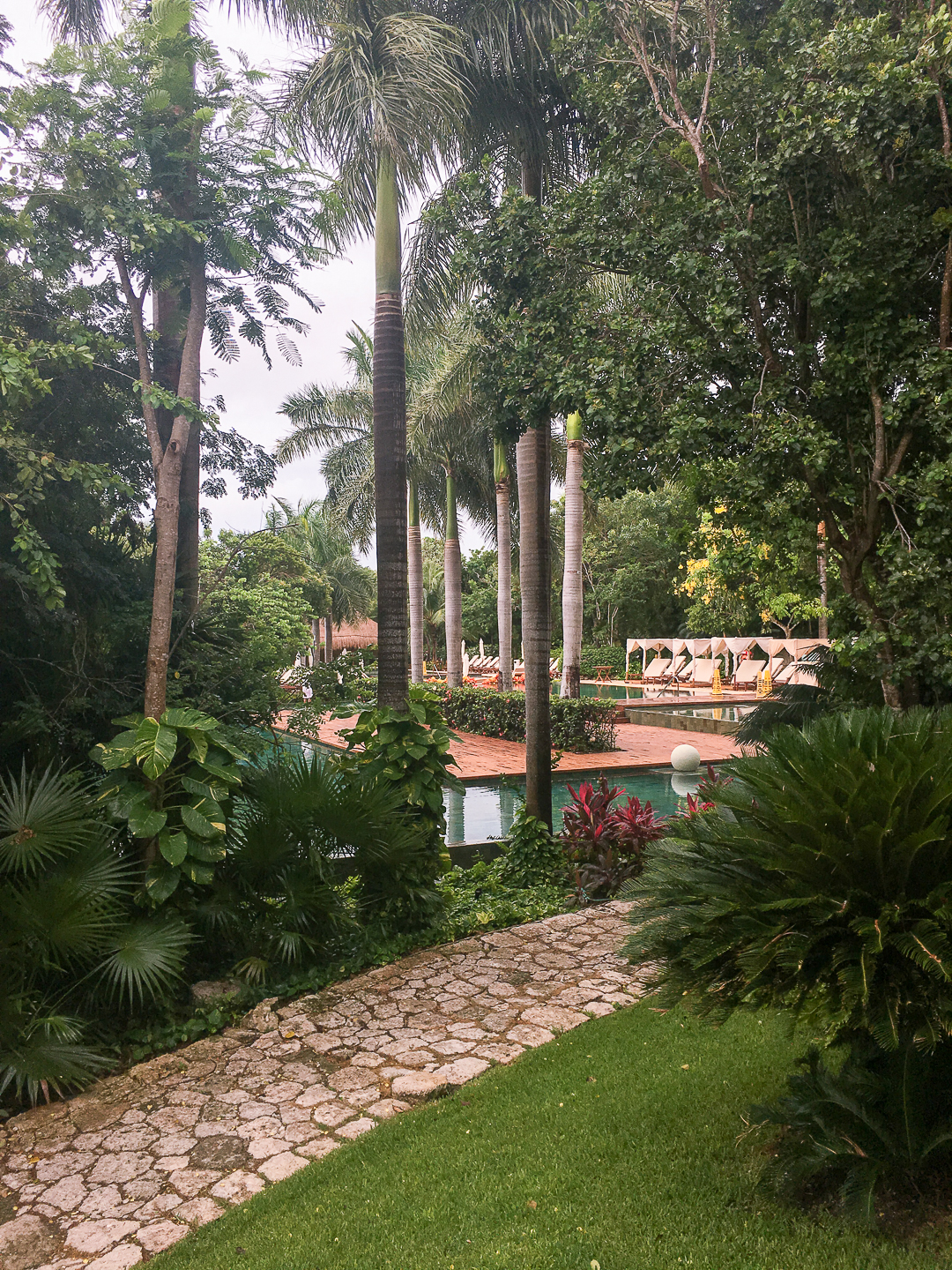 zen ambiance pool in riviera maya mexico