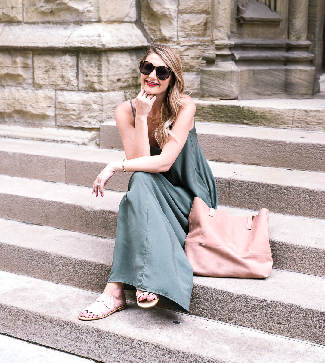 olive maxi dress from nordstrom