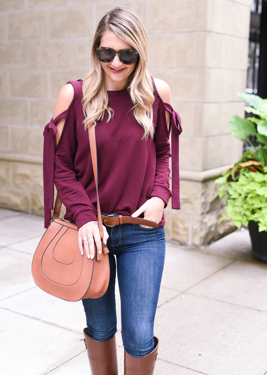 tie sleeve burgundy top nordstrom anniversary sale