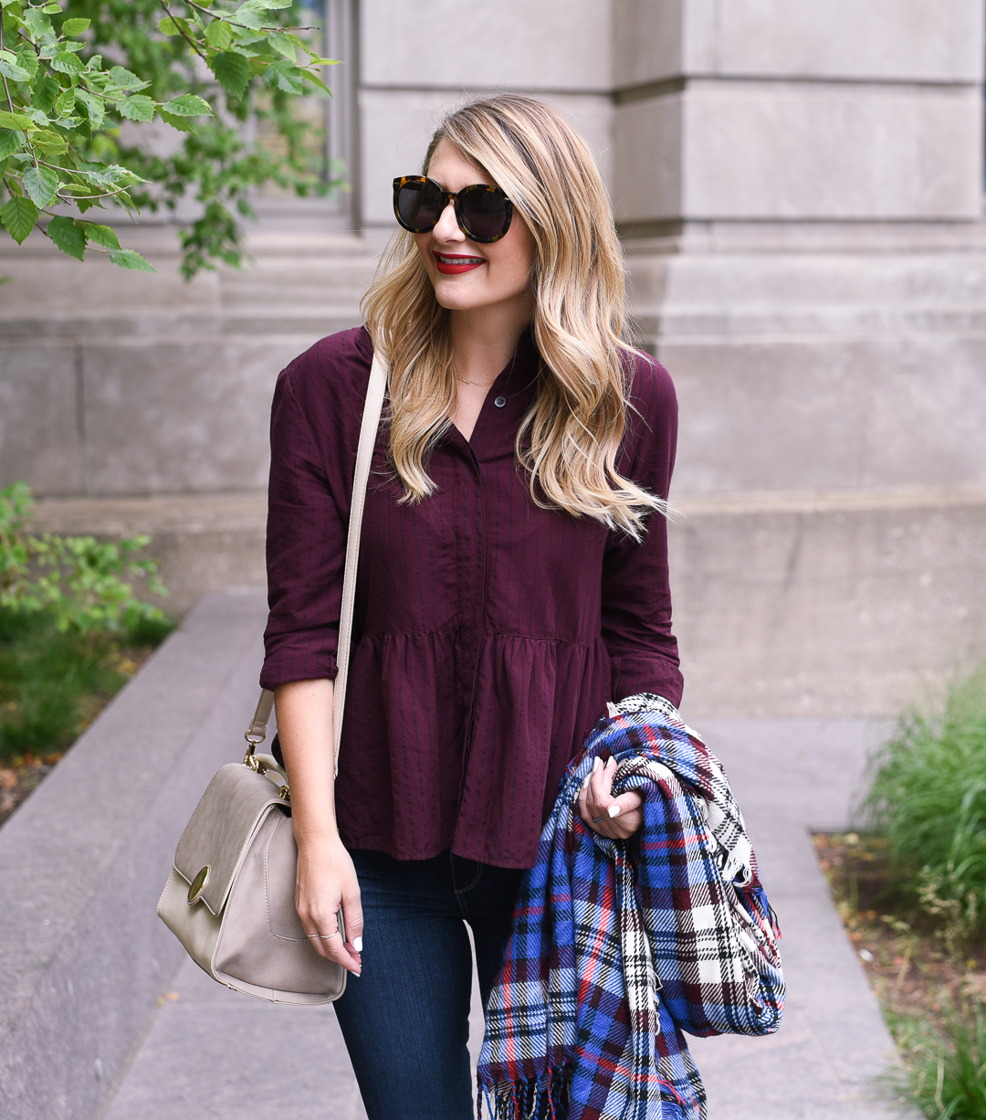 burgundy peplum top anniversary sale