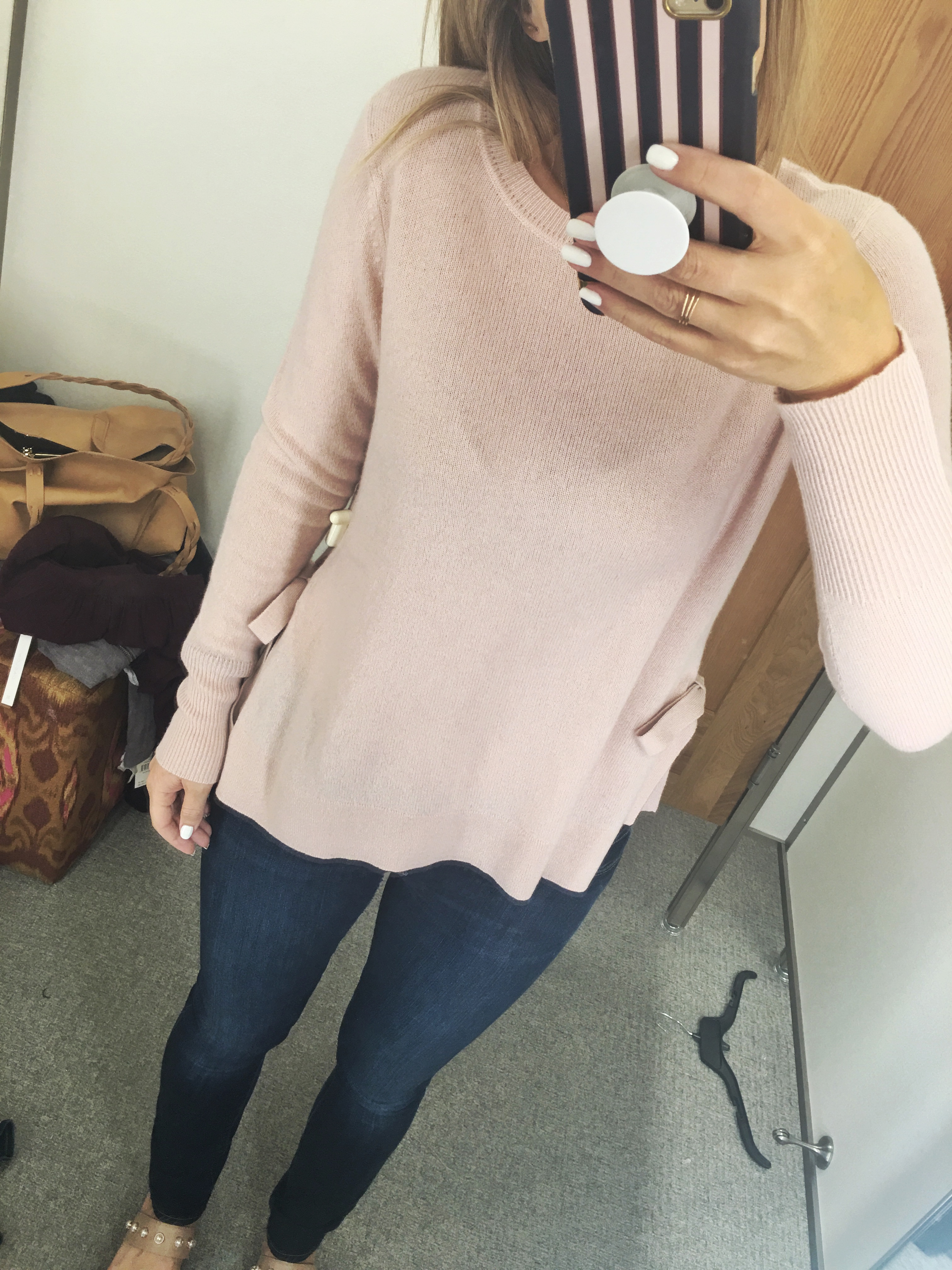 caslon cashmere sweater pink