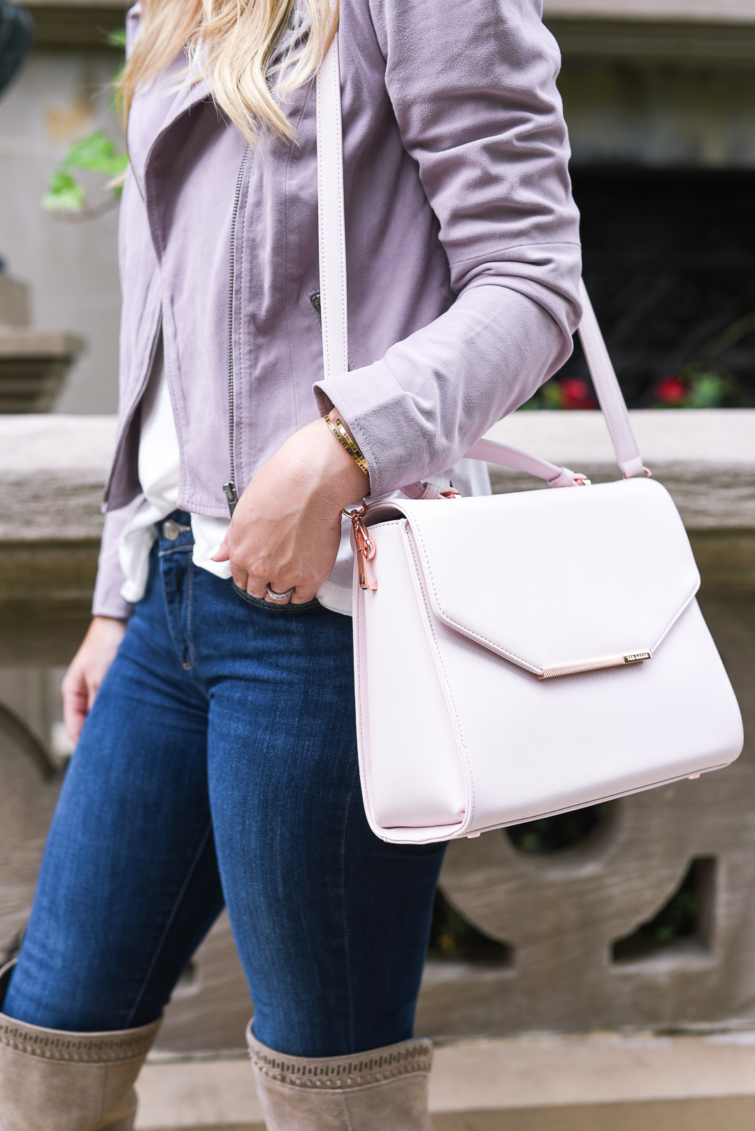 pink leather crossbody handbag 