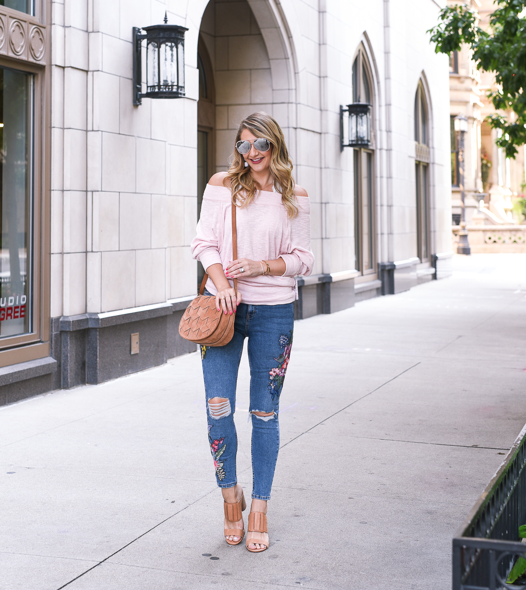 how to style embroidered jeans