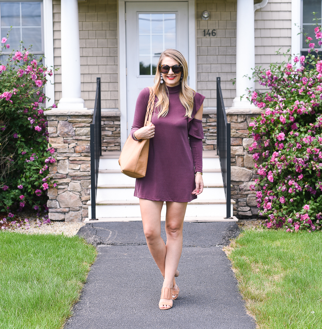 burgundy sweater dress