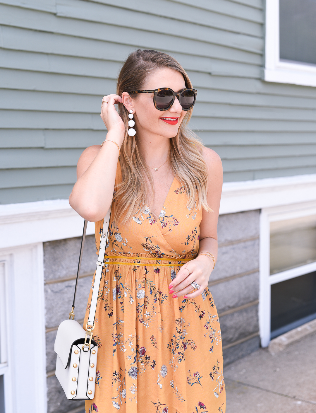 j.crew beaded white earrings