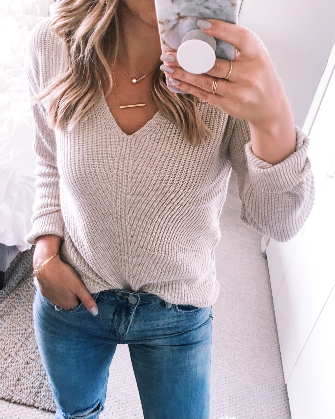 beige v neck sweater nordstrom