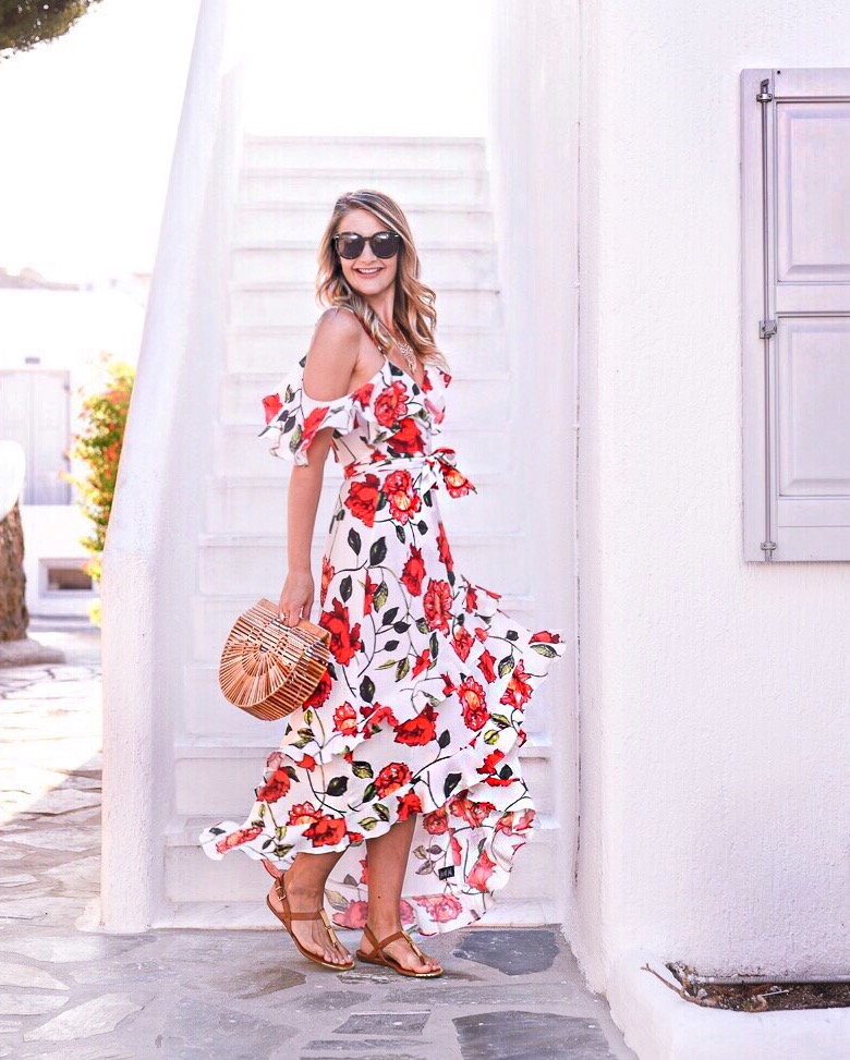 red floral wrap dress nordstrom