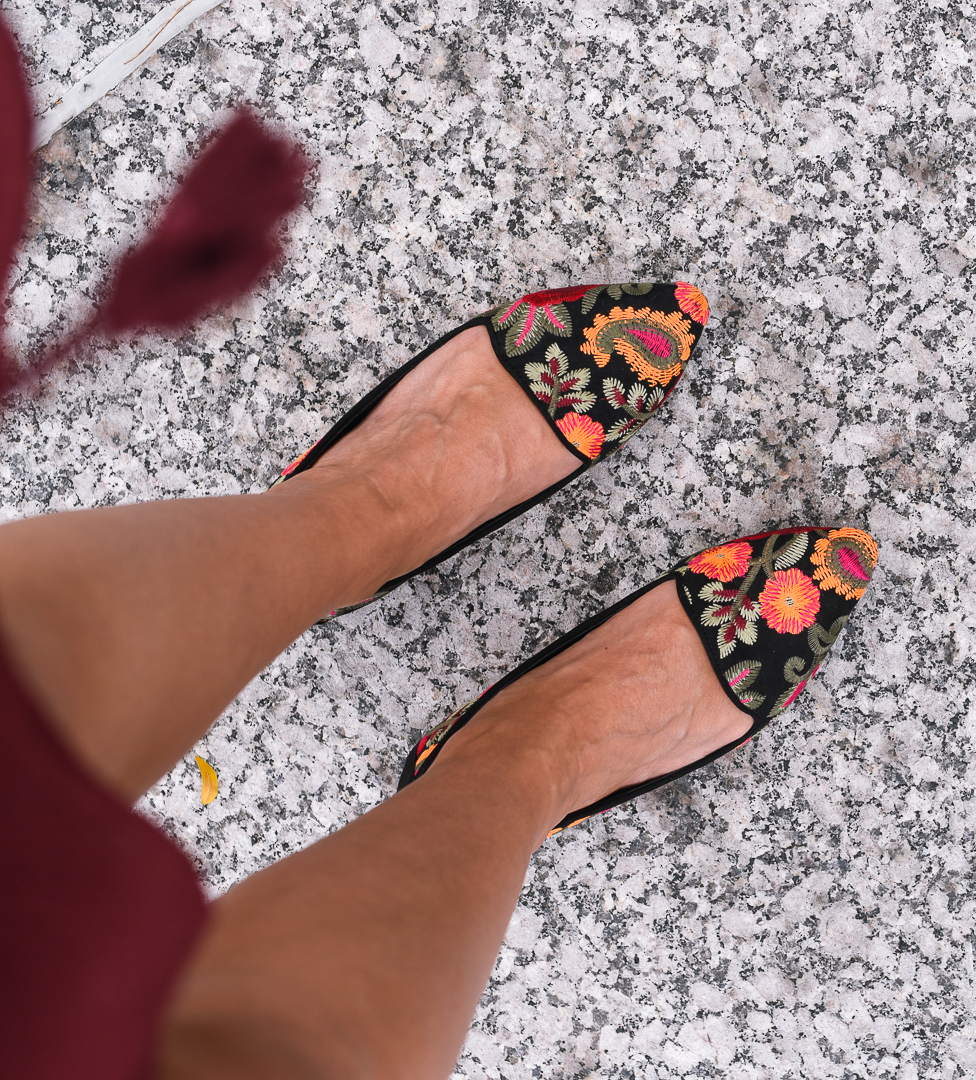 modcloth floral embroidered flats